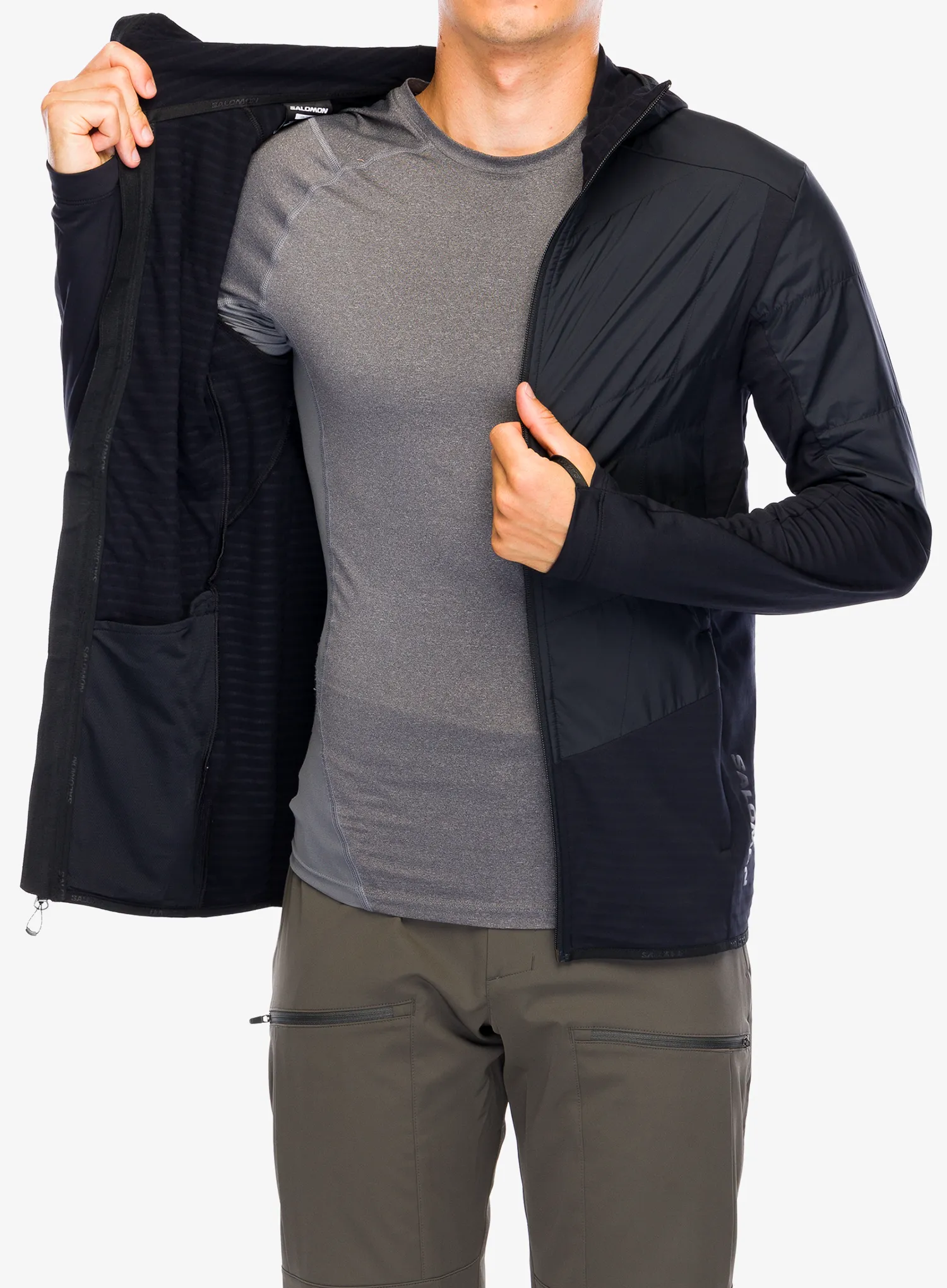 Hibridna jakna Salomon Outline As Hybrid - deep black