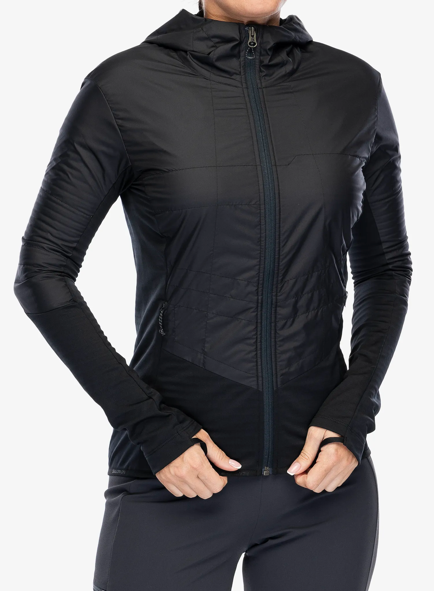 Ženska hibridna jakna Salomon Outline As Hybrid - deep black
