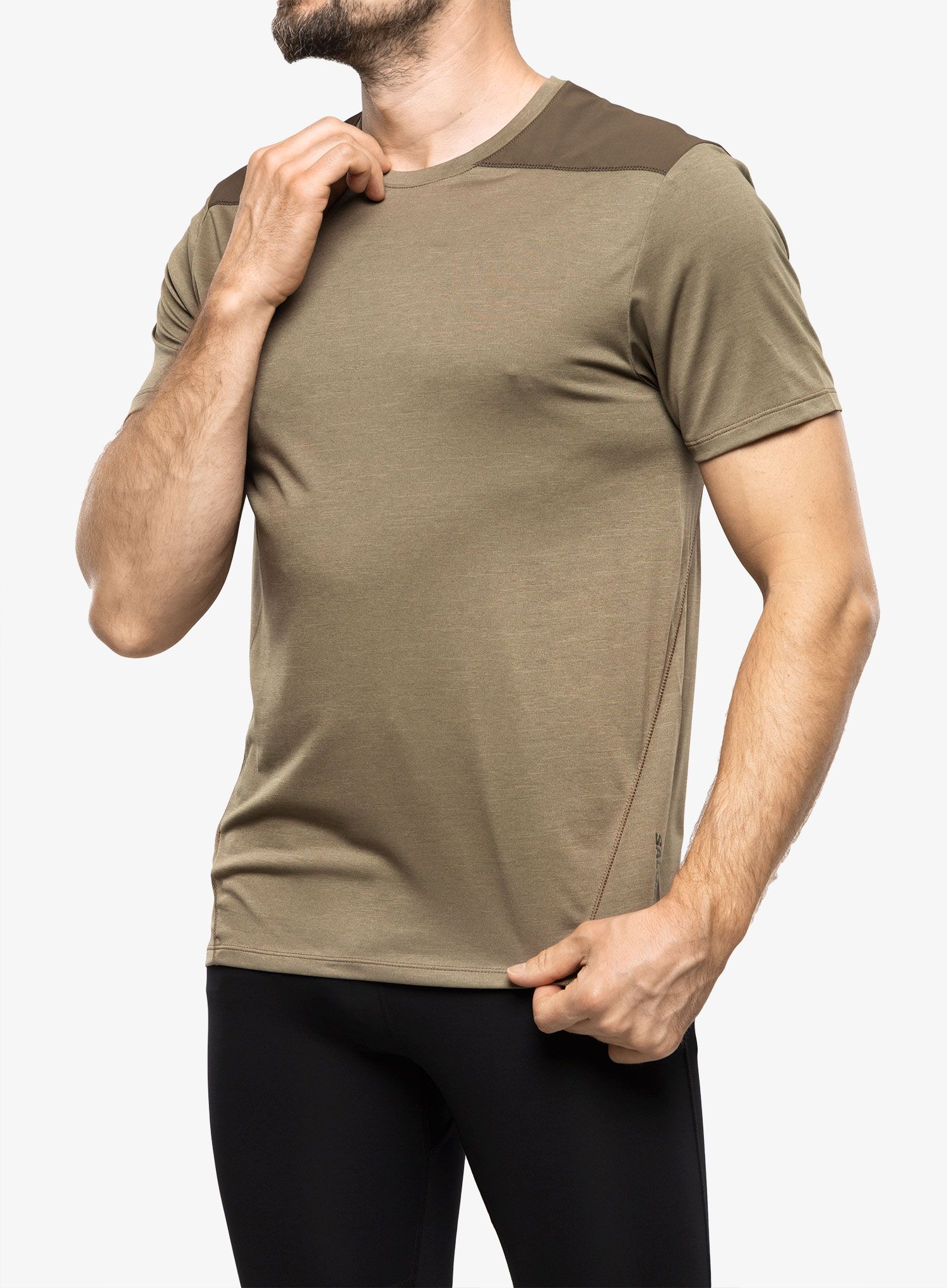 Športna majica Salomon Outline SS Tee - dusky green/grape leaf