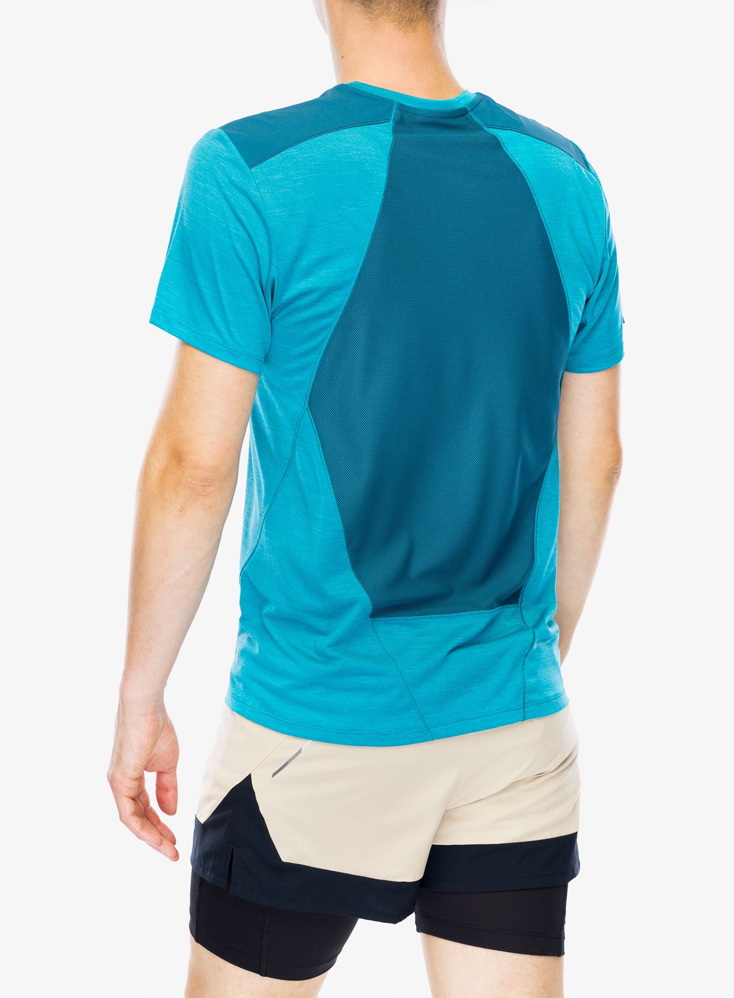 Športna majica Salomon Outline S/S Tee - deep dive/tide