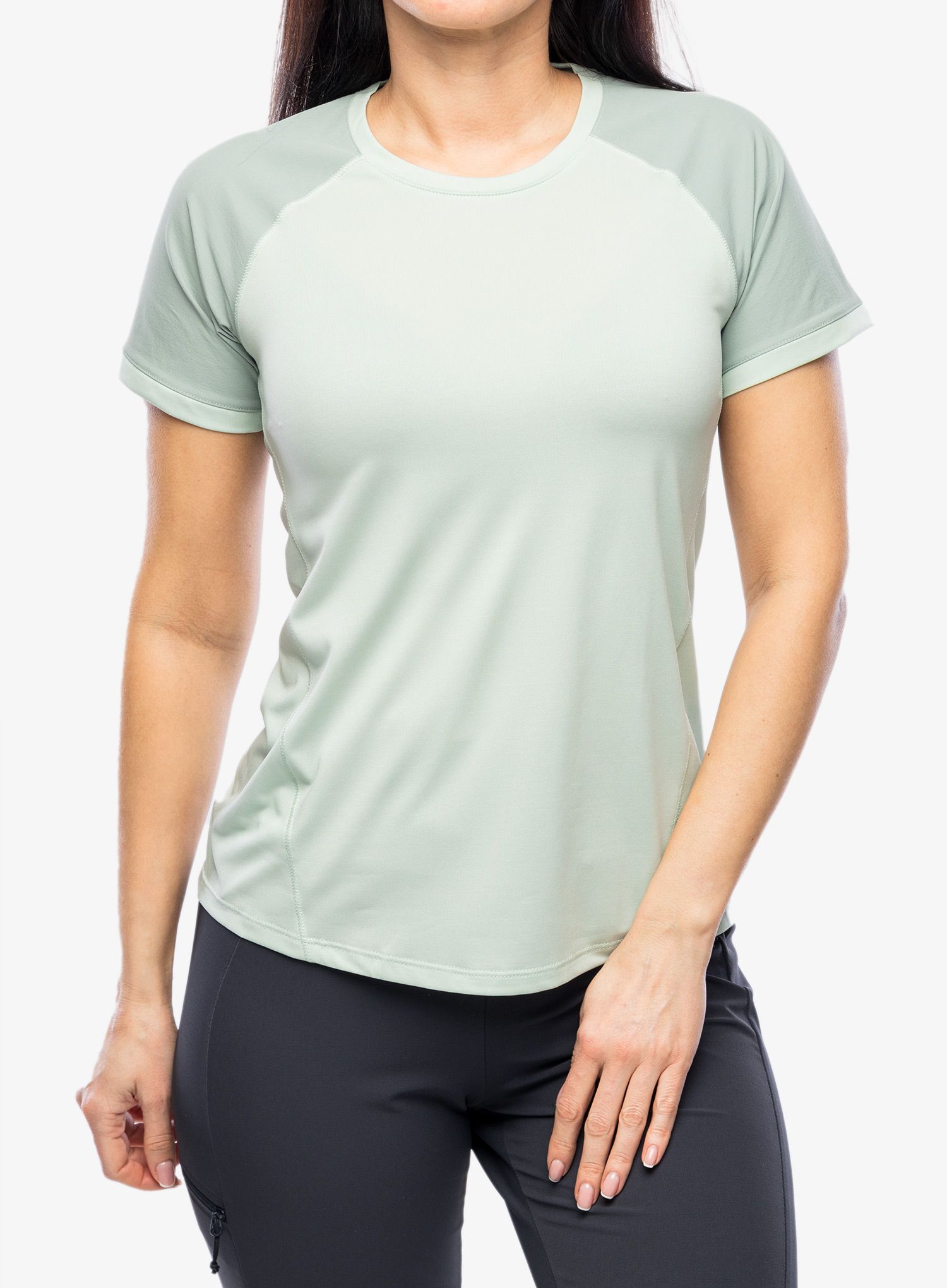 Ženska majica Salomon Outline - aqua form/green