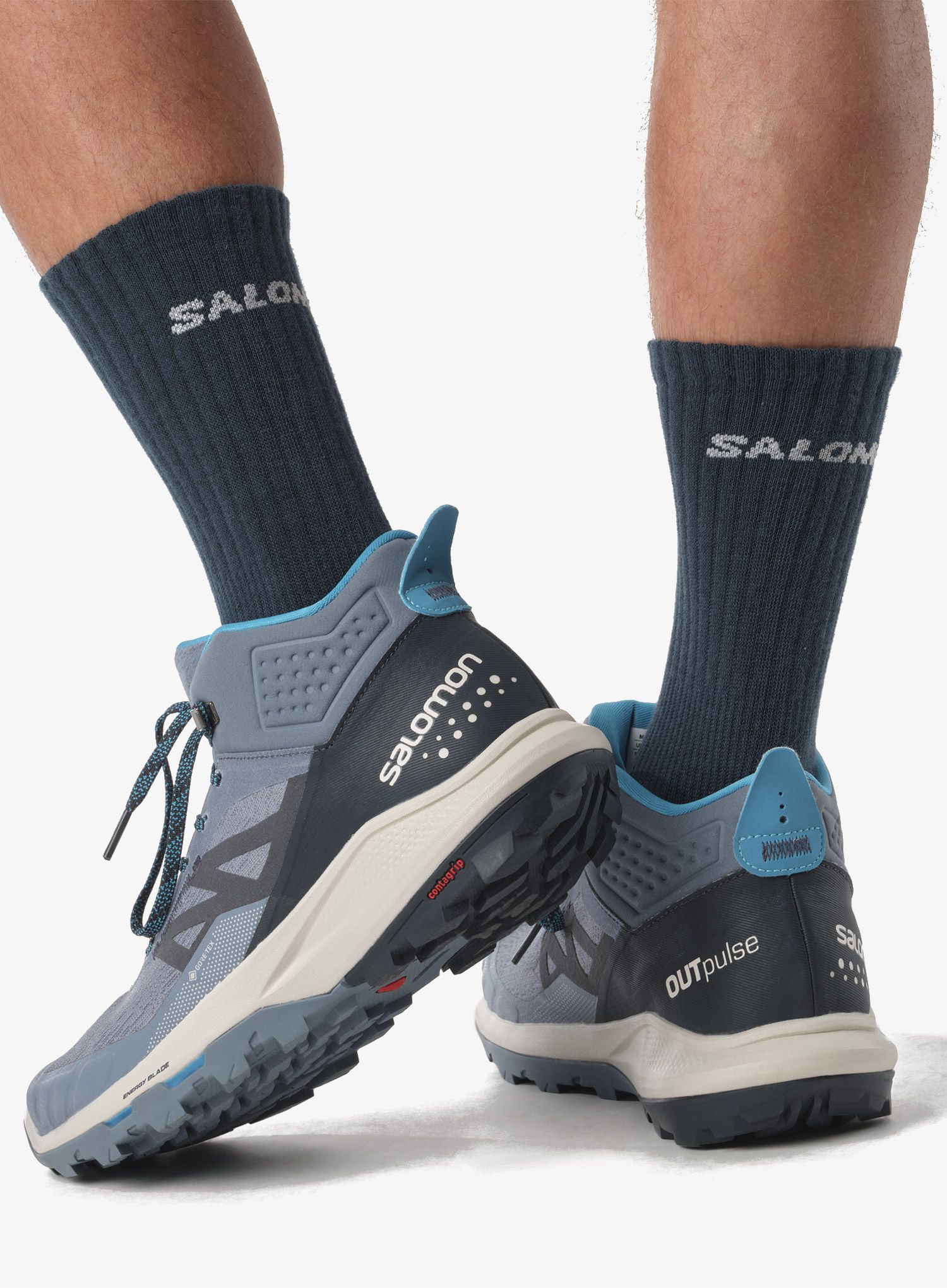 Pohodniški čevlji Salomon Outpulse Mid GTX - china blue/carbon