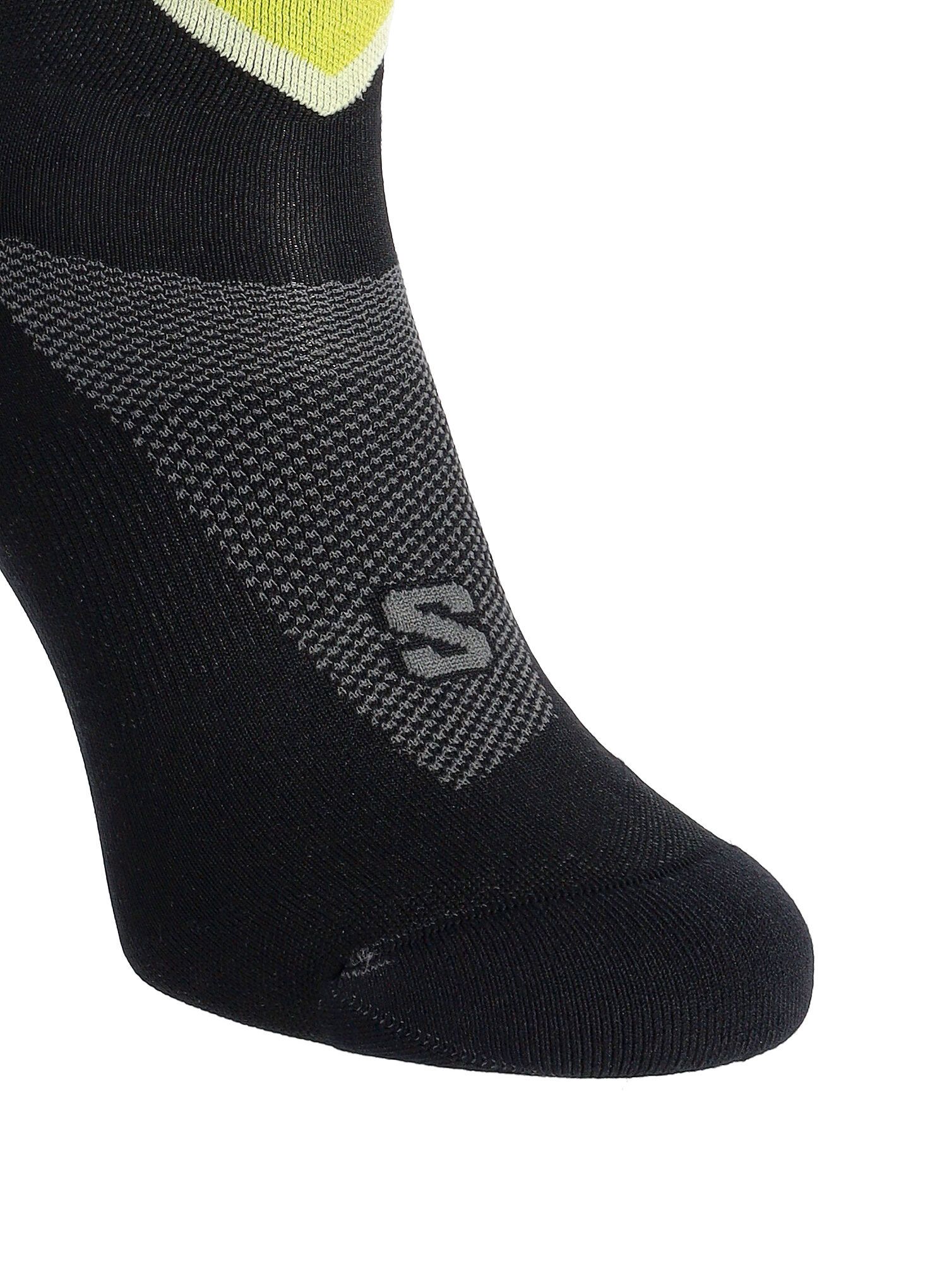 Tekaške nogavice Salomon Pulse Ankle - black/sulphur spring/yellow