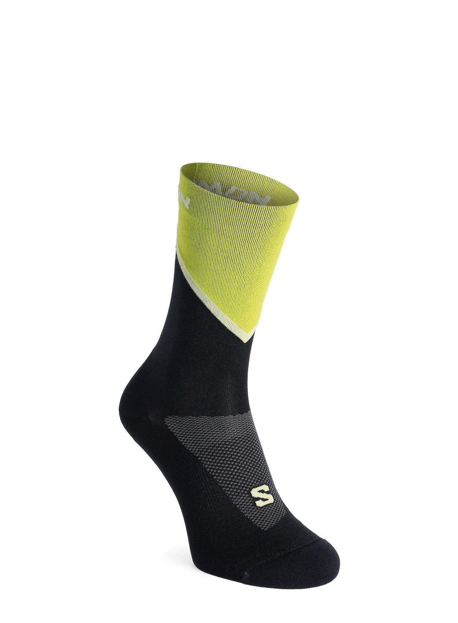 Tekaške nogavice Salomon Pulse Crew - black/spring/yellow