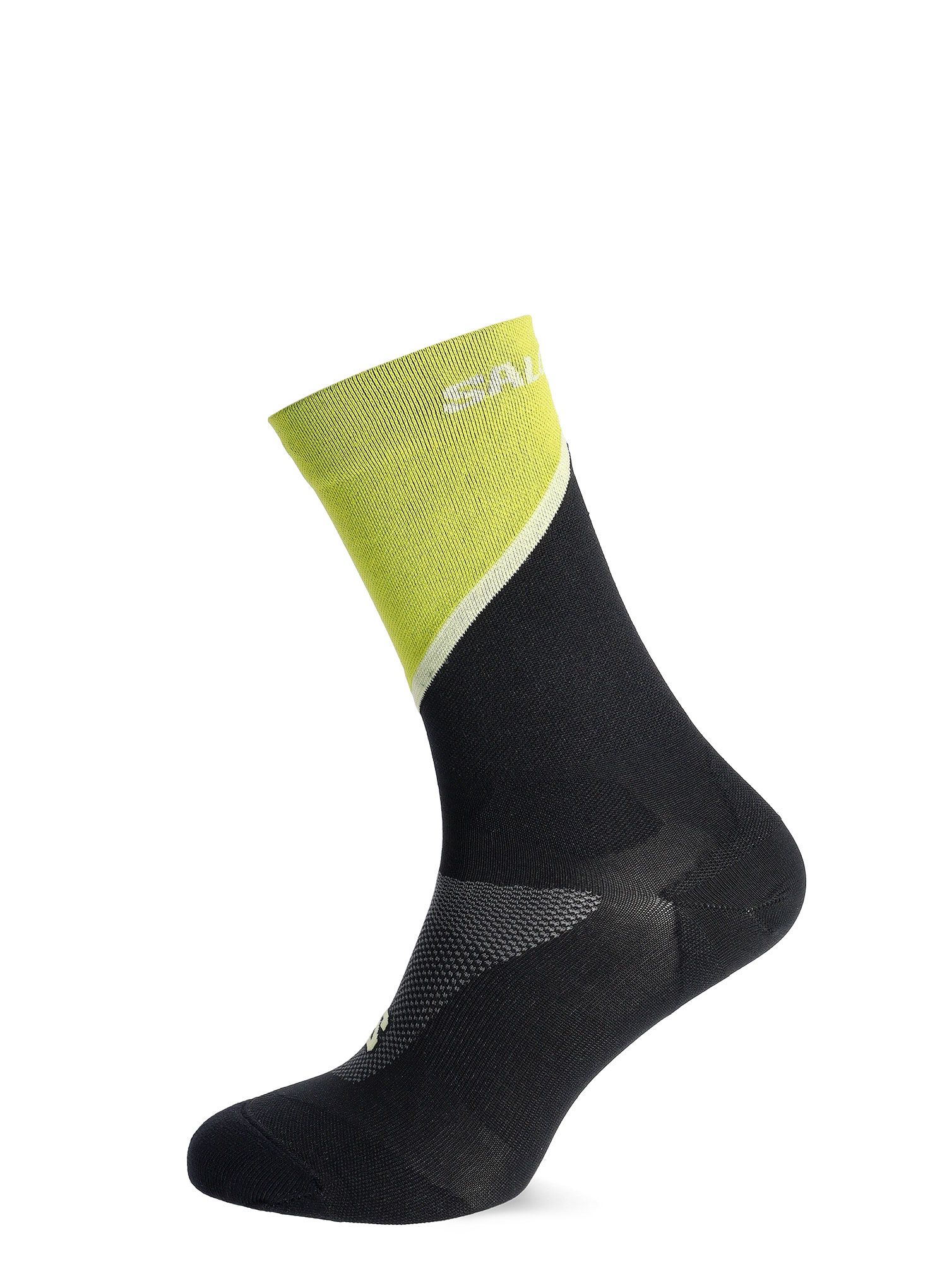 Tekaške nogavice Salomon Pulse Crew - black/spring/yellow