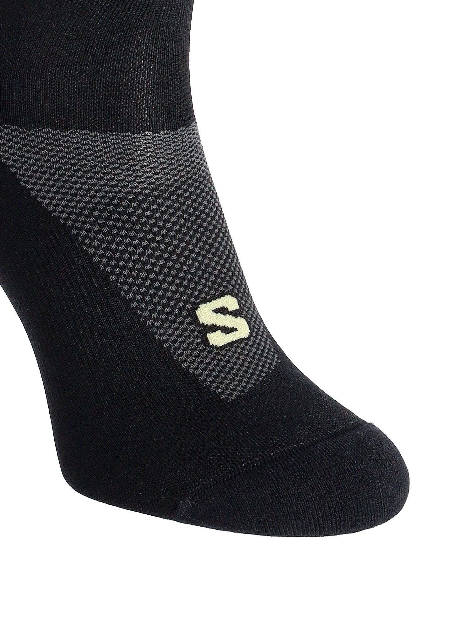 Tekaške nogavice Salomon Pulse Crew - black/spring/yellow