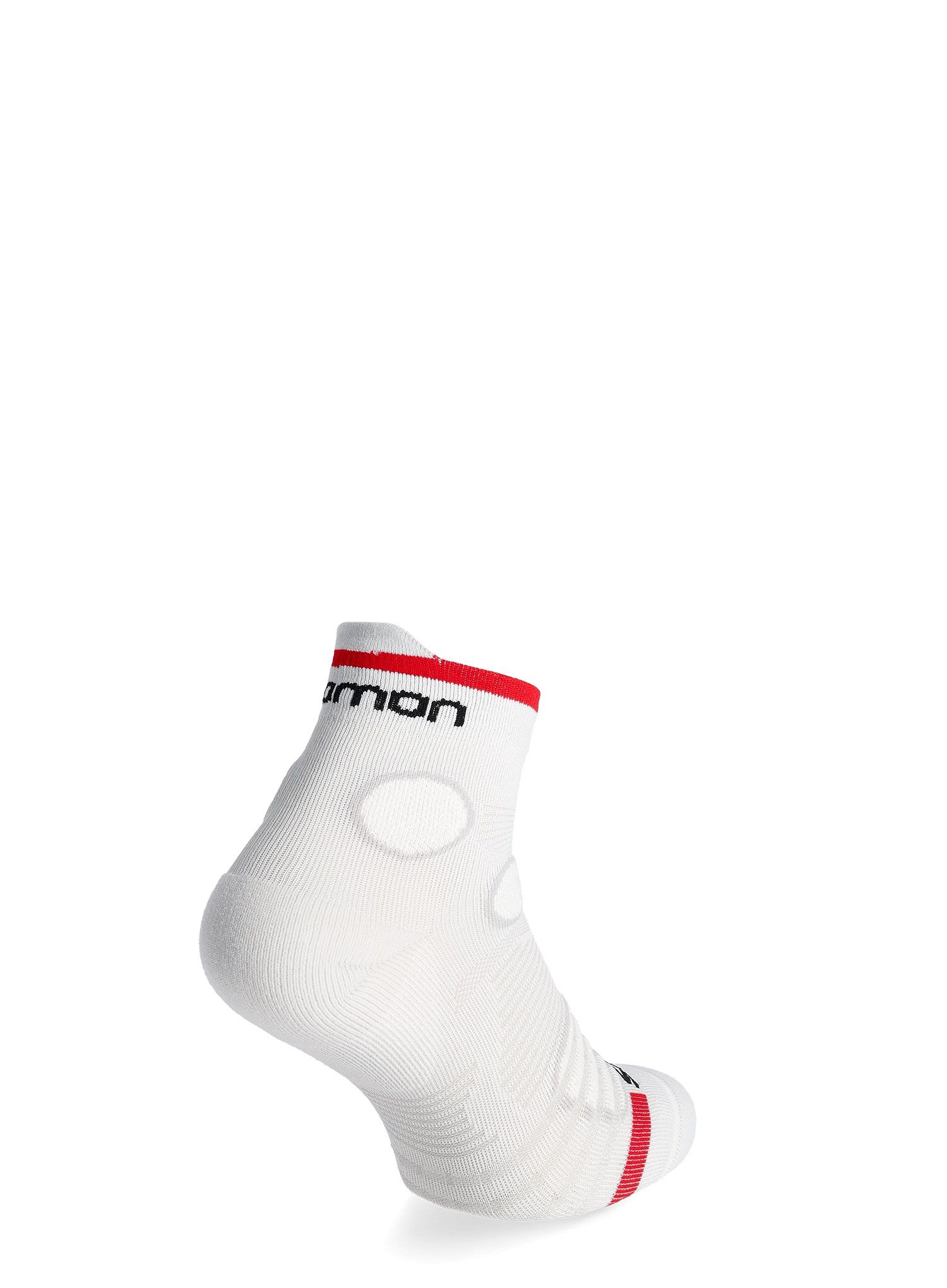 Tekaške nogavice Salomon S/Lab Pulse Ankle - white/fiery red