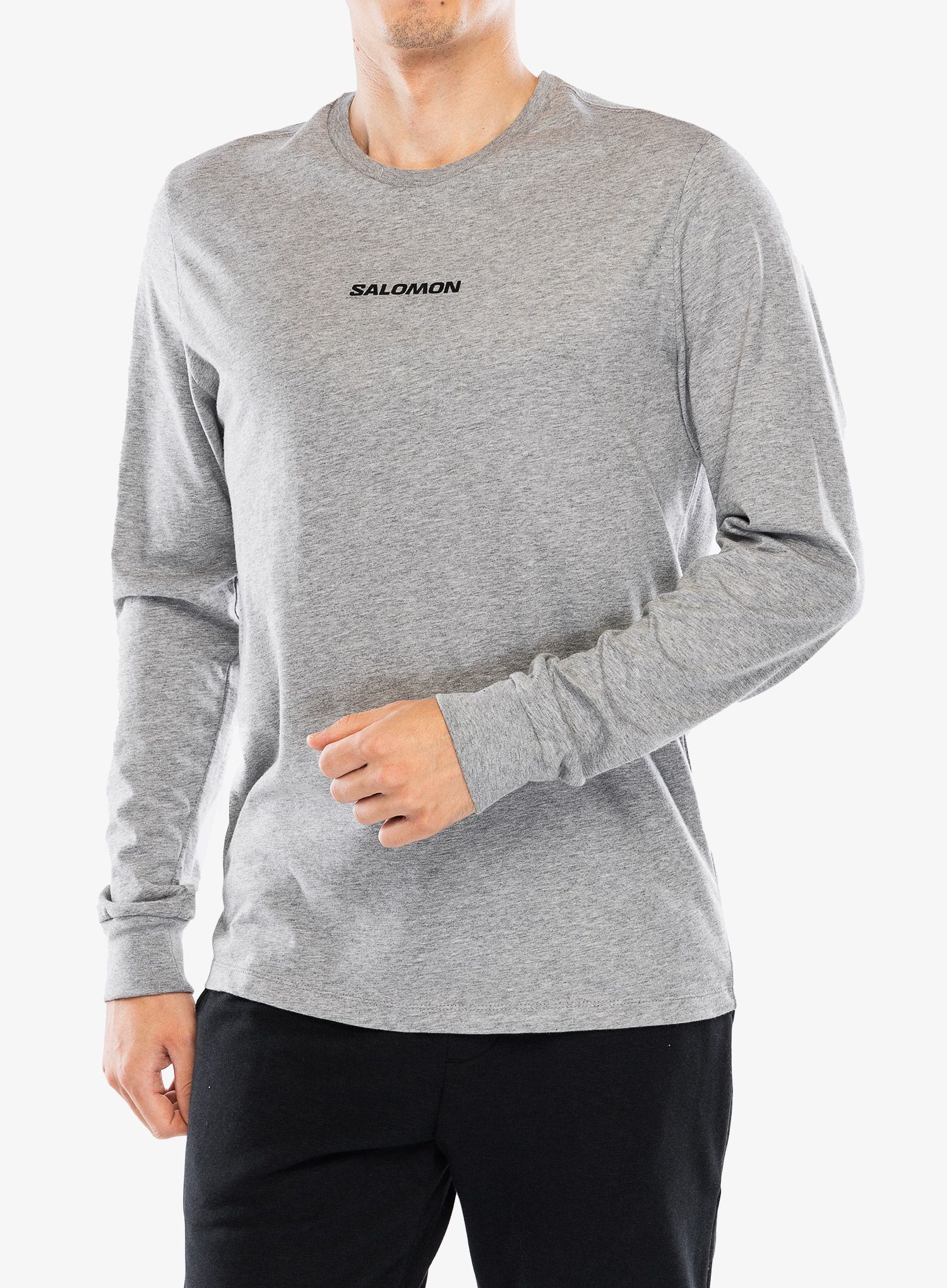 Puloverji brez kapuce Salomon Logo Perf L/S Tee - heather