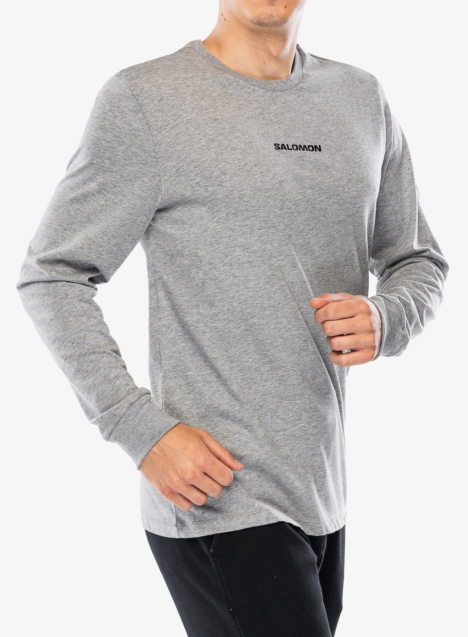 Puloverji brez kapuce Salomon Logo Perf L/S Tee - heather