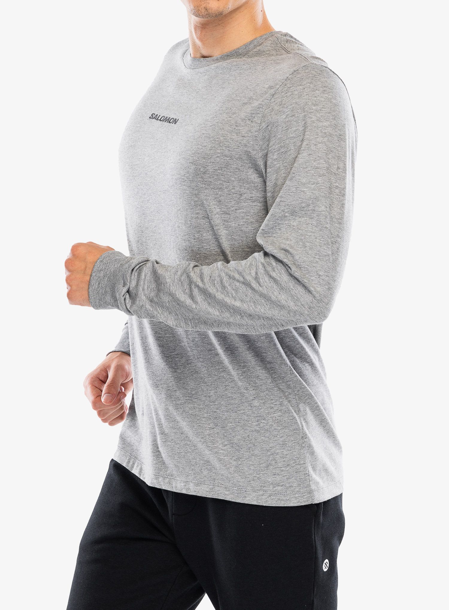 Puloverji brez kapuce Salomon Logo Perf L/S Tee - heather