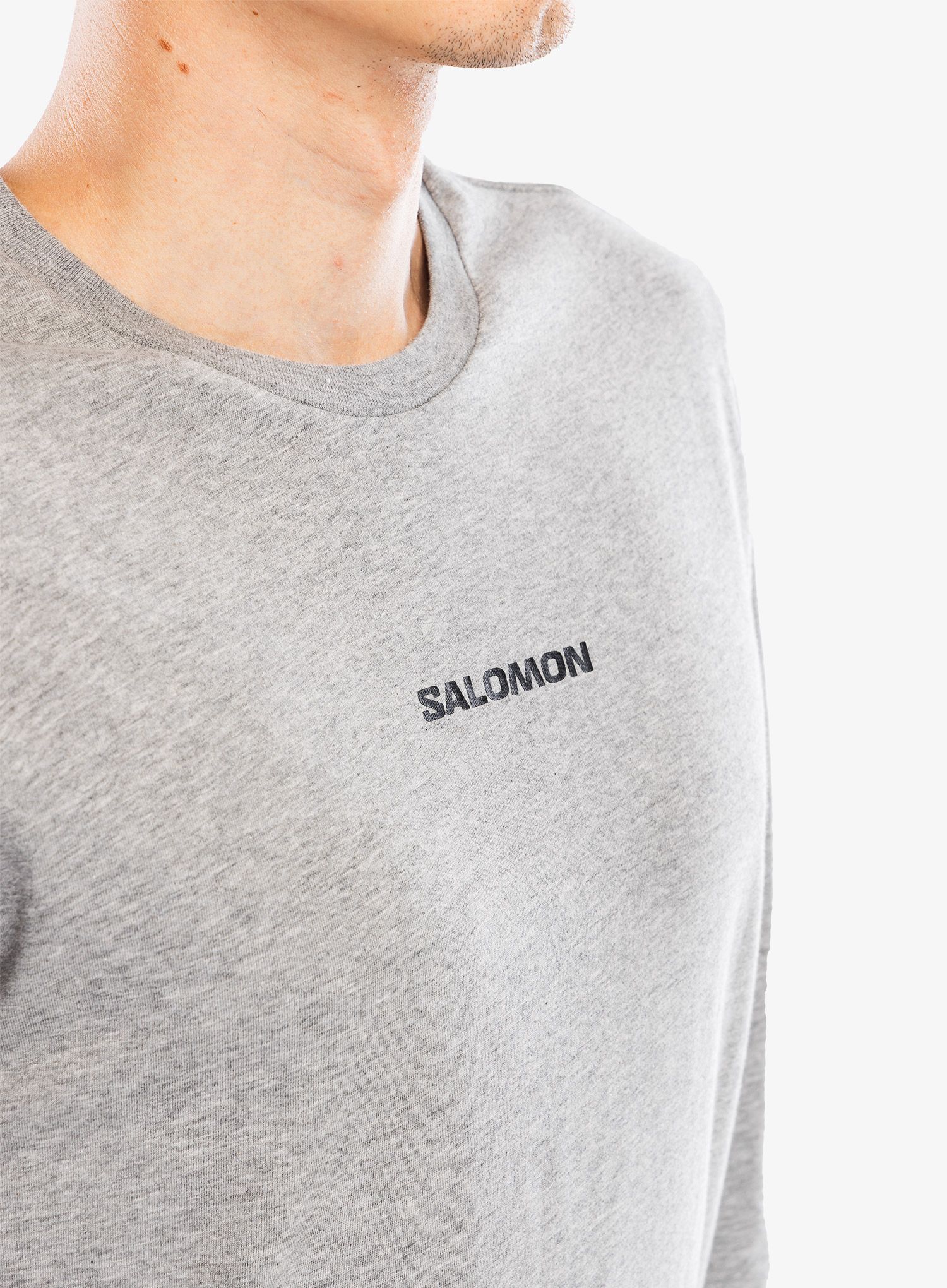 Puloverji brez kapuce Salomon Logo Perf L/S Tee - heather