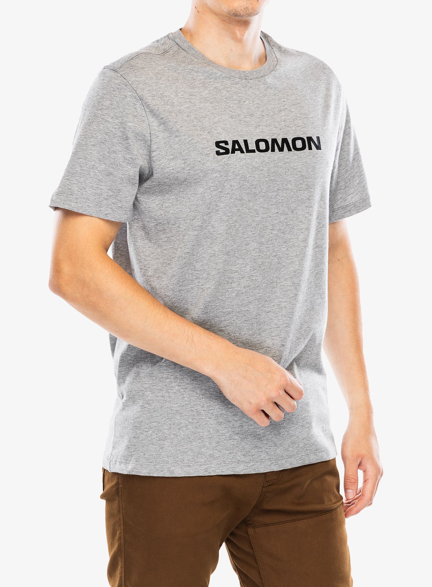 Majica s potiskom Salomon Logo Perf S/S Tee - heather