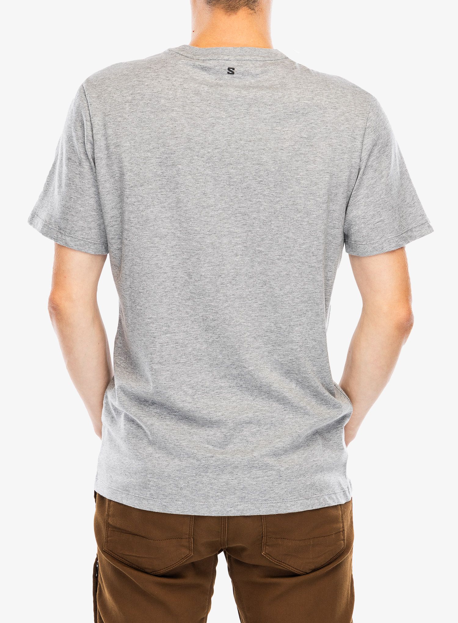Majica s potiskom Salomon Logo Perf S/S Tee - heather