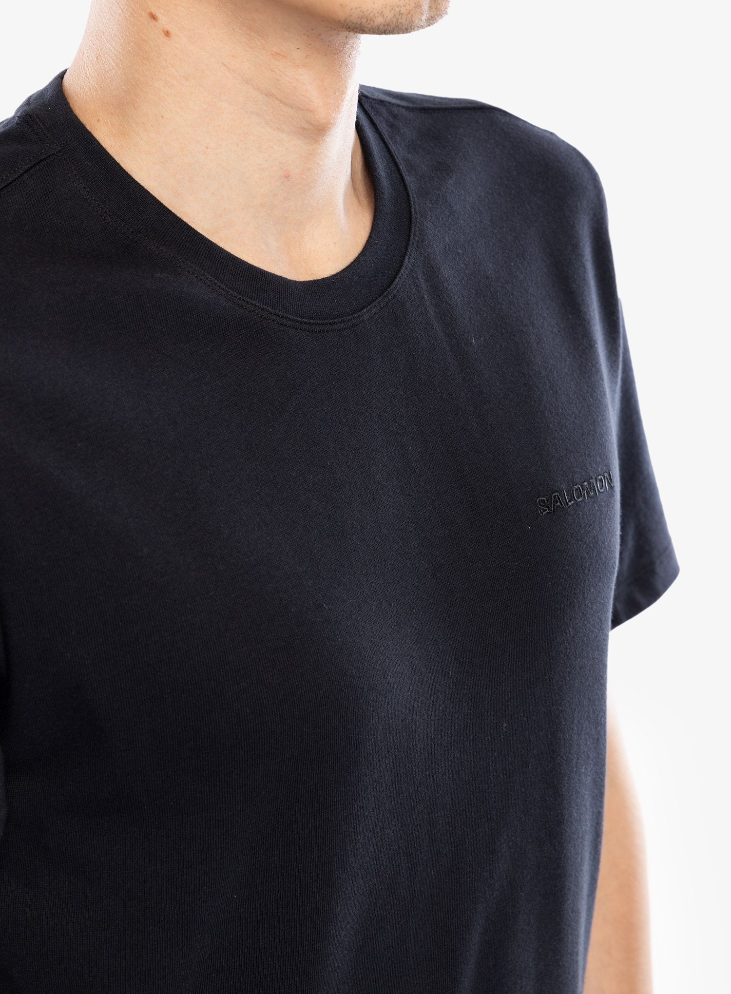 Bombažna majica Salomon Logo Pride S/S Tee - deep black
