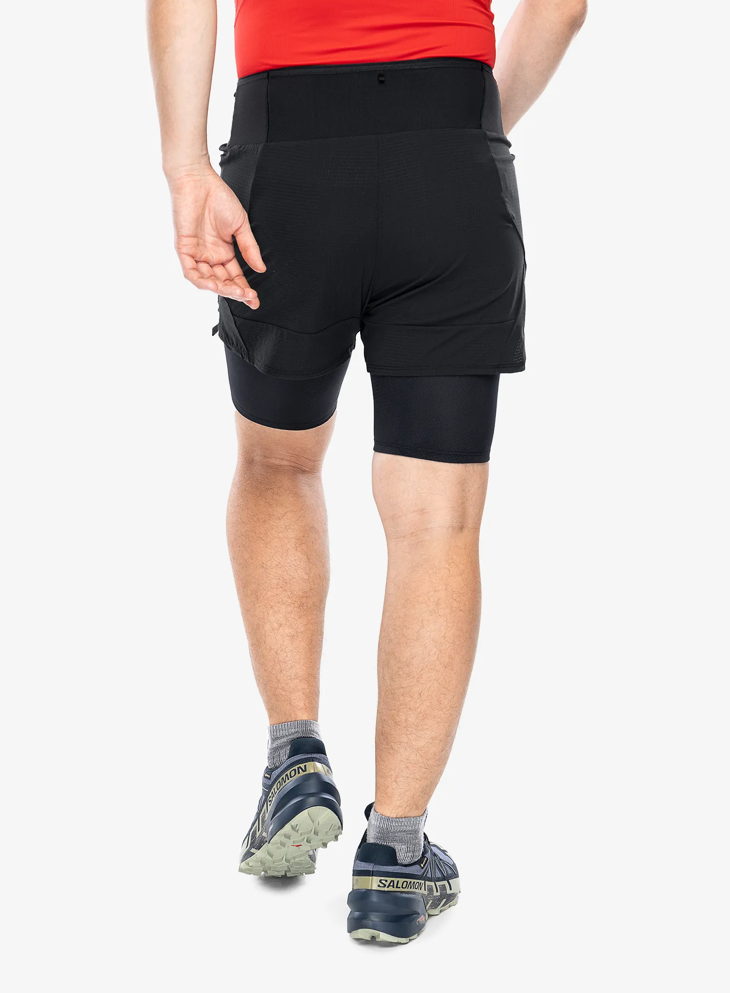 Tekaške kratke hlače Salomon Sense 2in1 Shorts - deep black