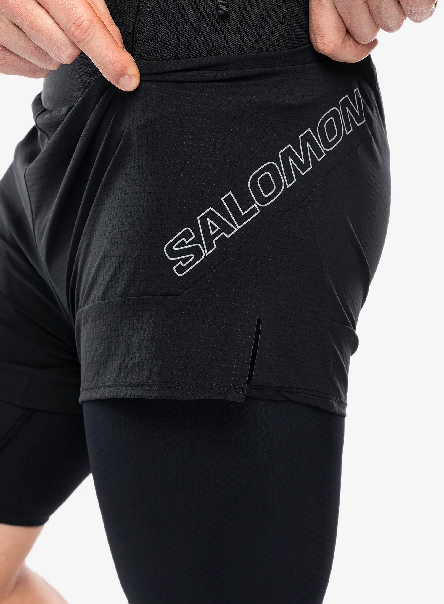 Tekaške kratke hlače Salomon Sense 2in1 Shorts - deep black