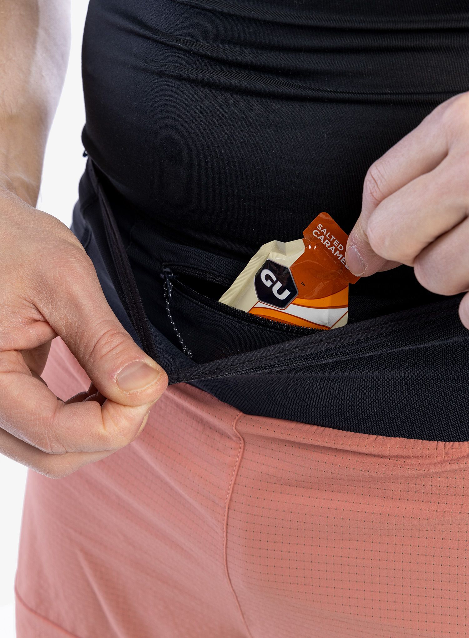 Tekaške kratke hlače Salomon Sense 2in1 Shorts - light mahogany