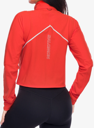 Ženska jakna za tek Salomon Sense Aero Hybrid CP PLVR - cherry tomato