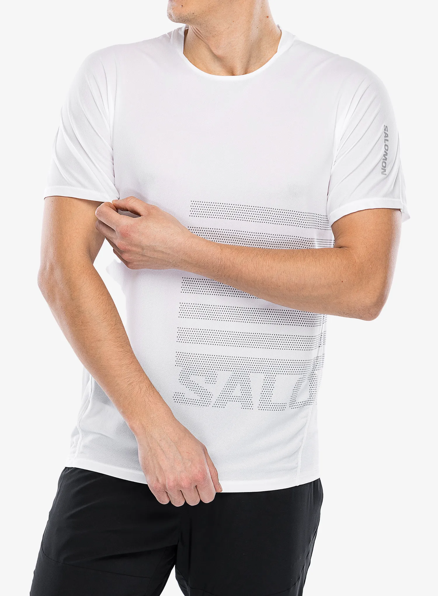 Majica za tek Salomon Sense Aero S/S GFX - white