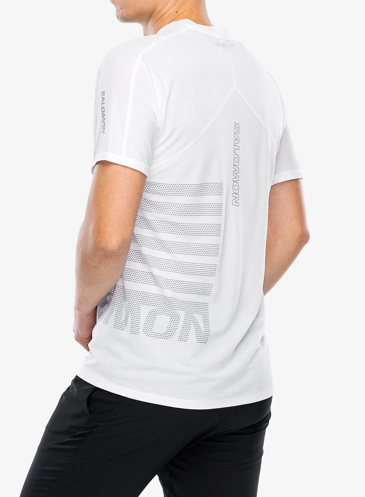 Majica za tek Salomon Sense Aero S/S GFX - white