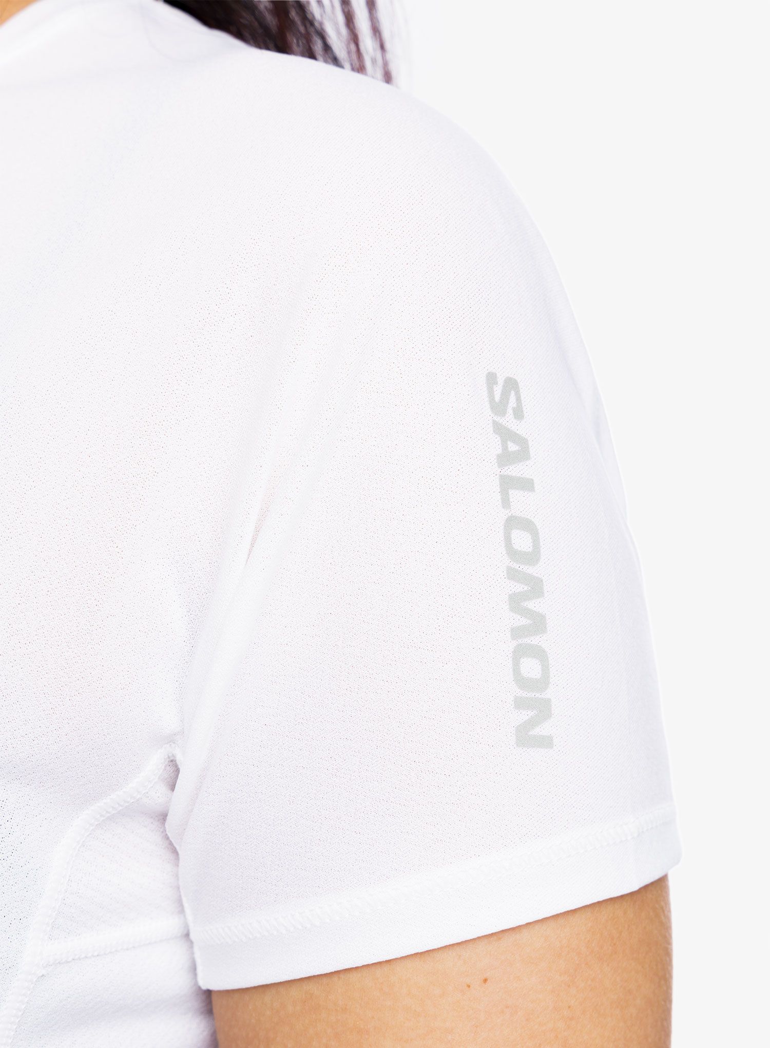 Ženska tekaška majica Salomon Sense Aero S/S GFX - white
