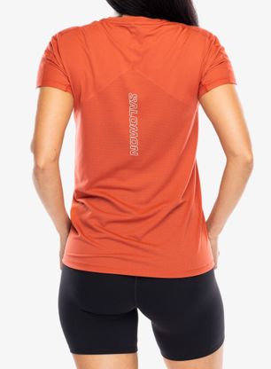Ženska tekaška majica Salomon Sense Aero S/S GFX - tandoori