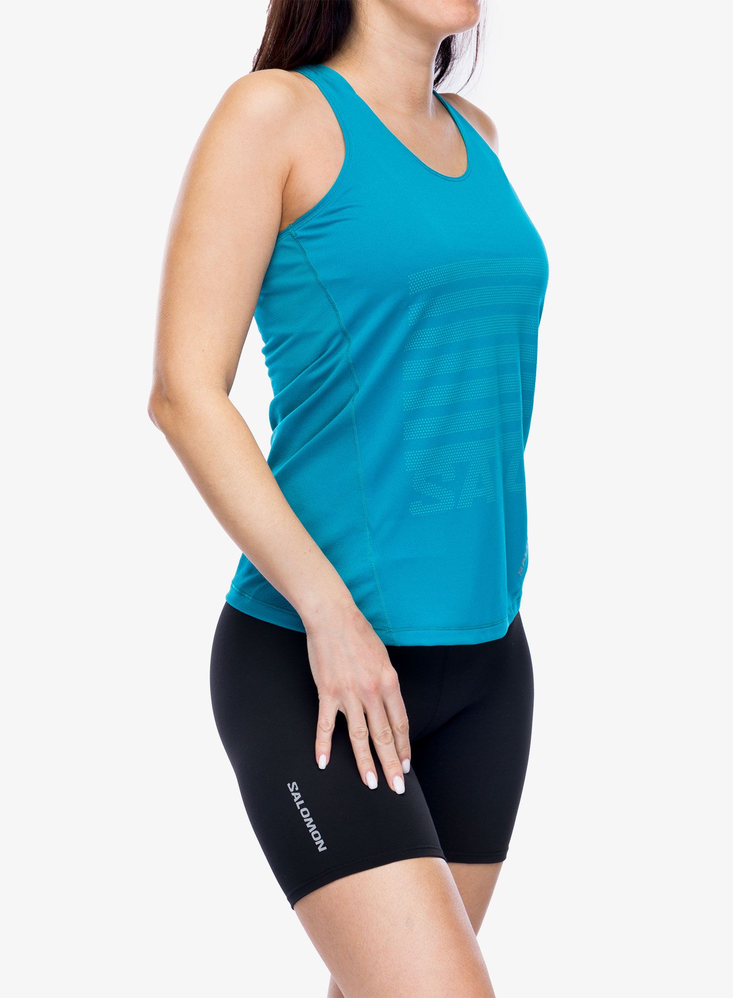 Ženski top Salomon Sense Aero Singlet GFX - tahiti