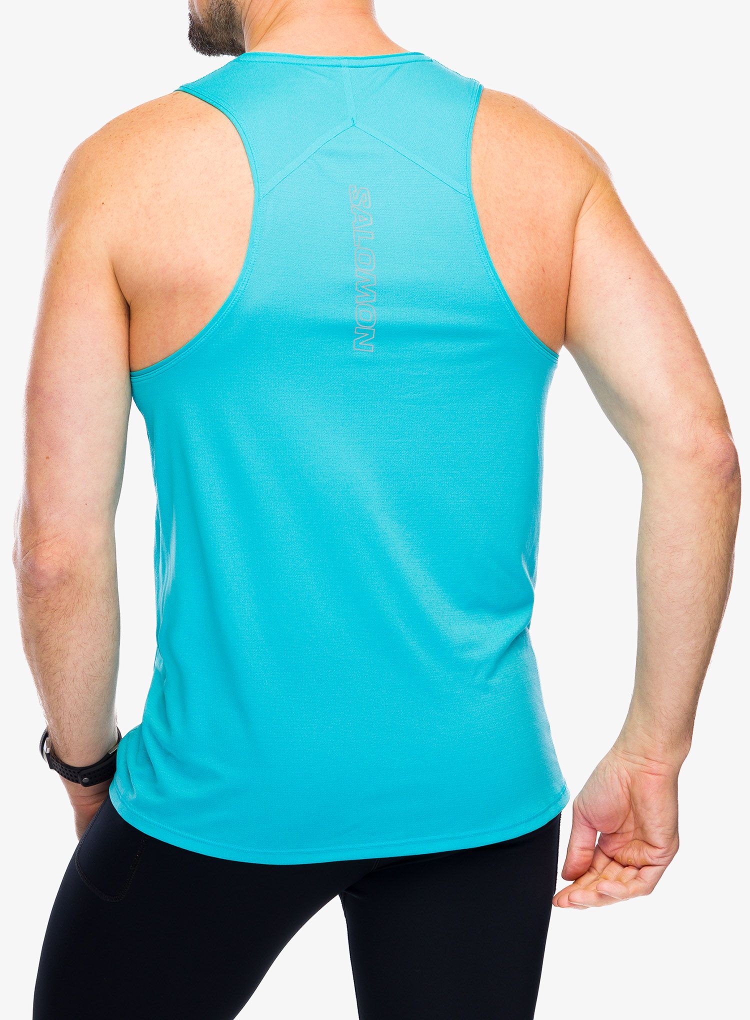 Majica za tek Salomon Sense Aero Singlet - peacock blue