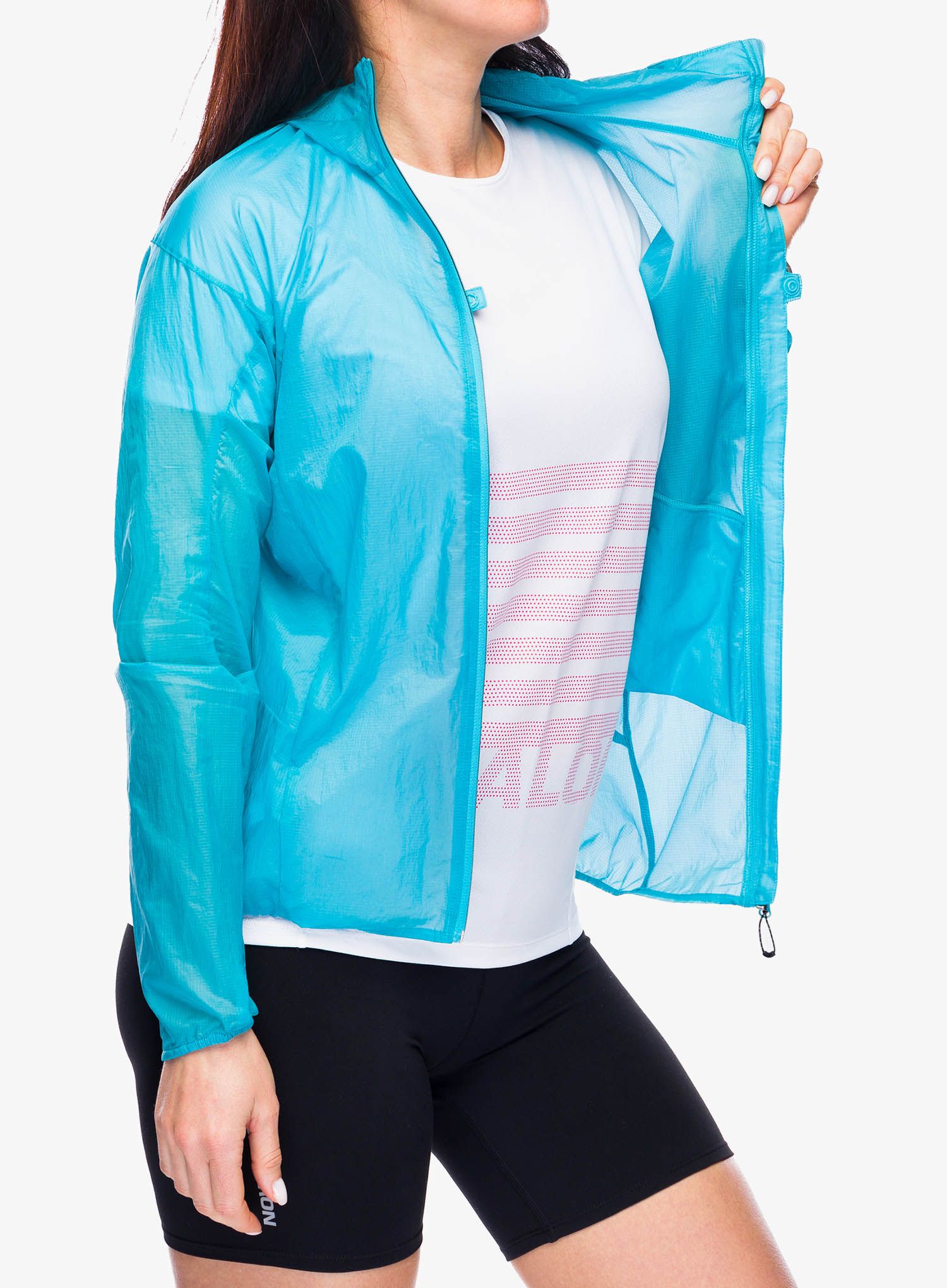 Ženska vetrovka Salomon Sense Aero Wind JKT - peacock blue