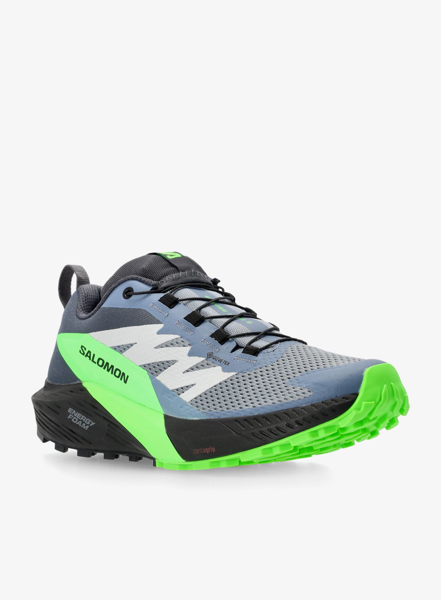 Trail tekaški čevlji Salomon Sense Ride 5 GTX - flint/black/green