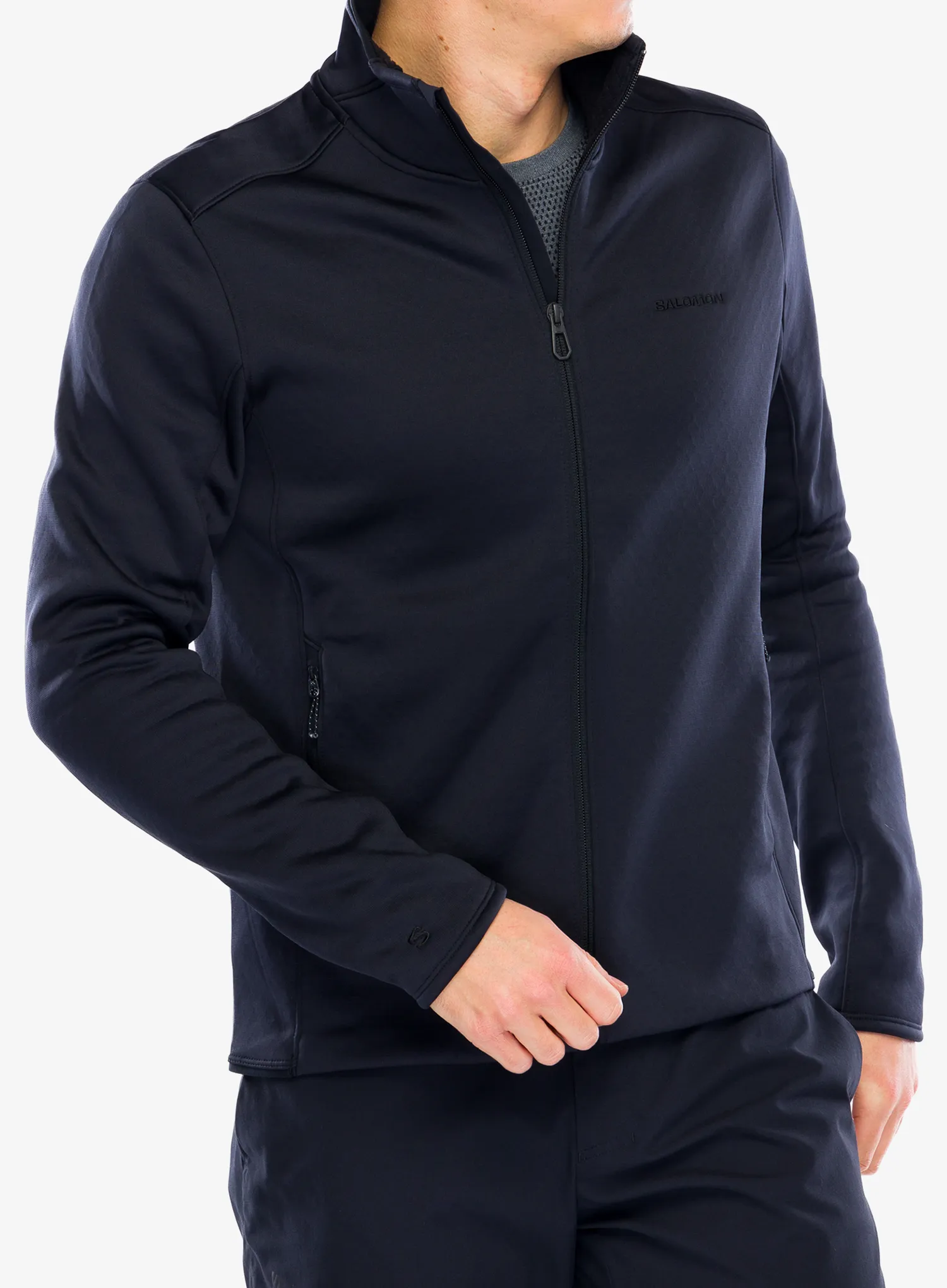 Jopica na zadrgo Salomon Essential Warm Fz Mid - deep black
