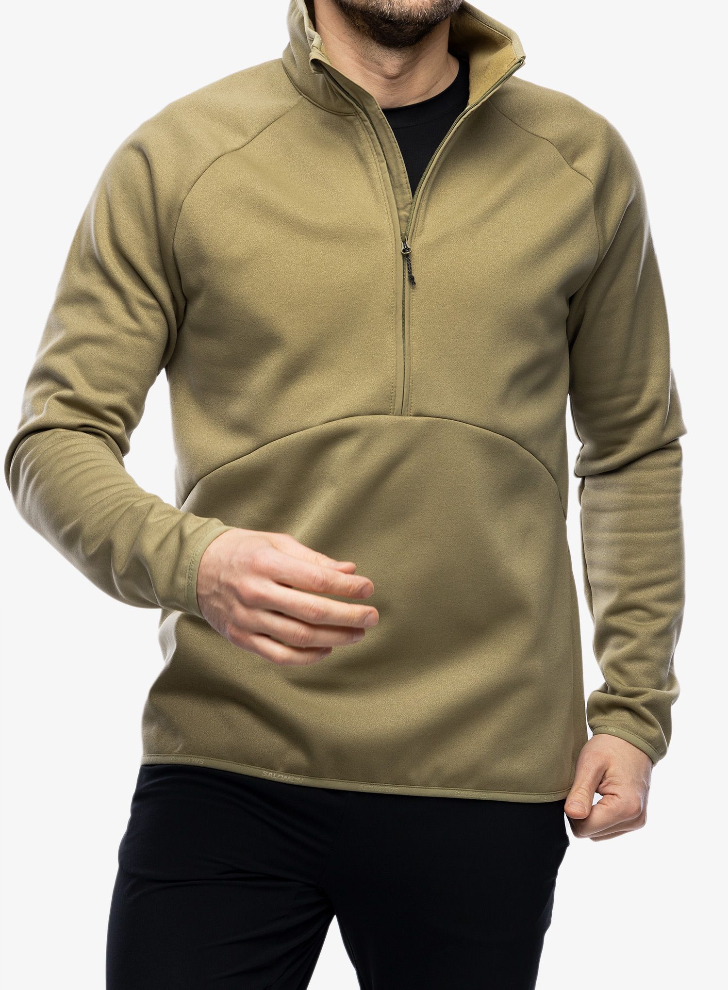 Jopica z zadrgo Salomon Essential Warm Hz Mid - aloe