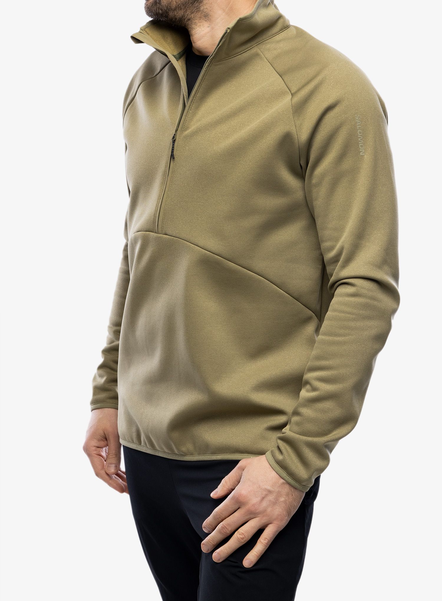 Jopica z zadrgo Salomon Essential Warm Hz Mid - aloe
