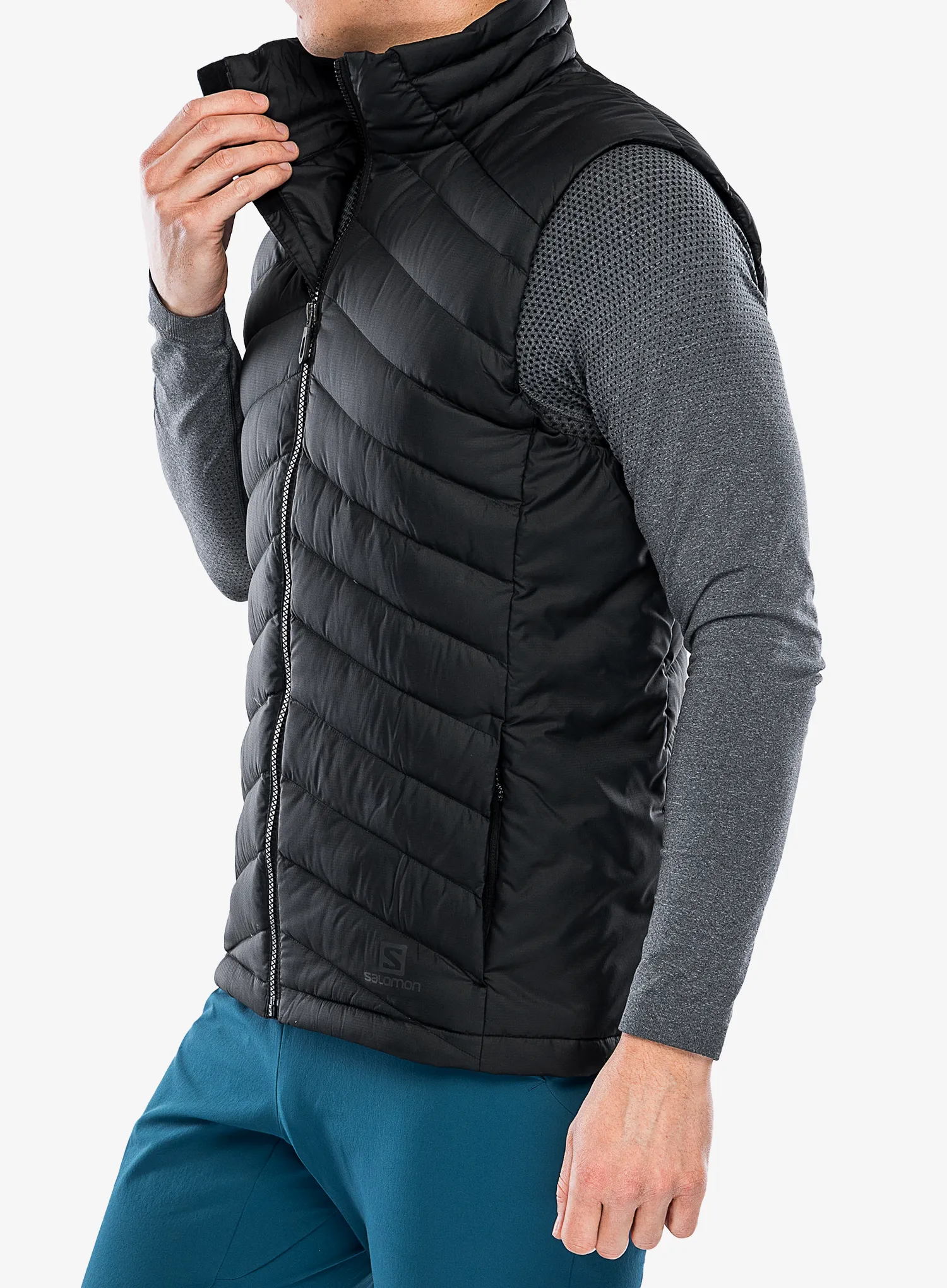Moški brezrokavnik Salomon Essential Xwarm Down Vest - black