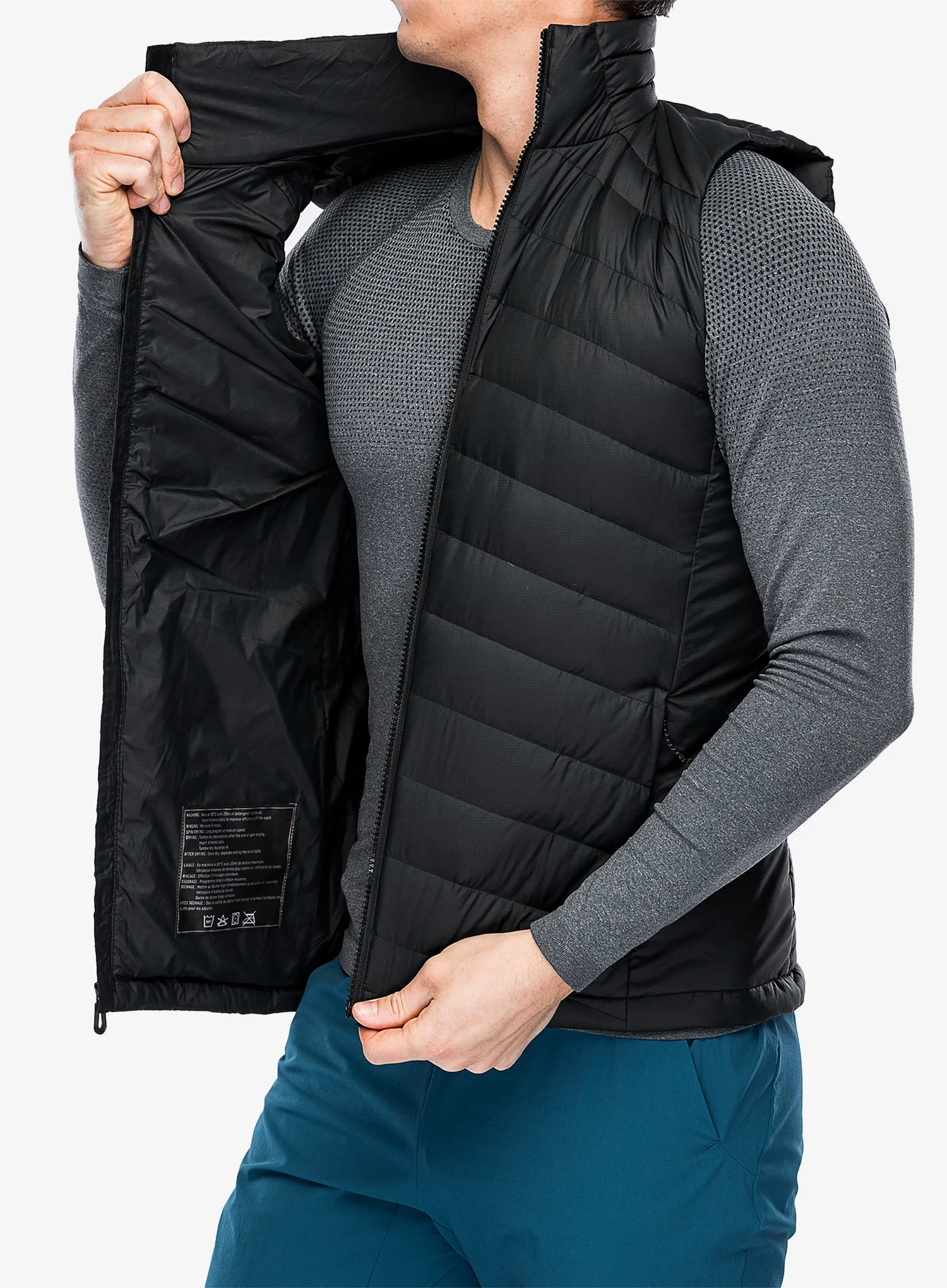 Moški brezrokavnik Salomon Essential Xwarm Down Vest - black