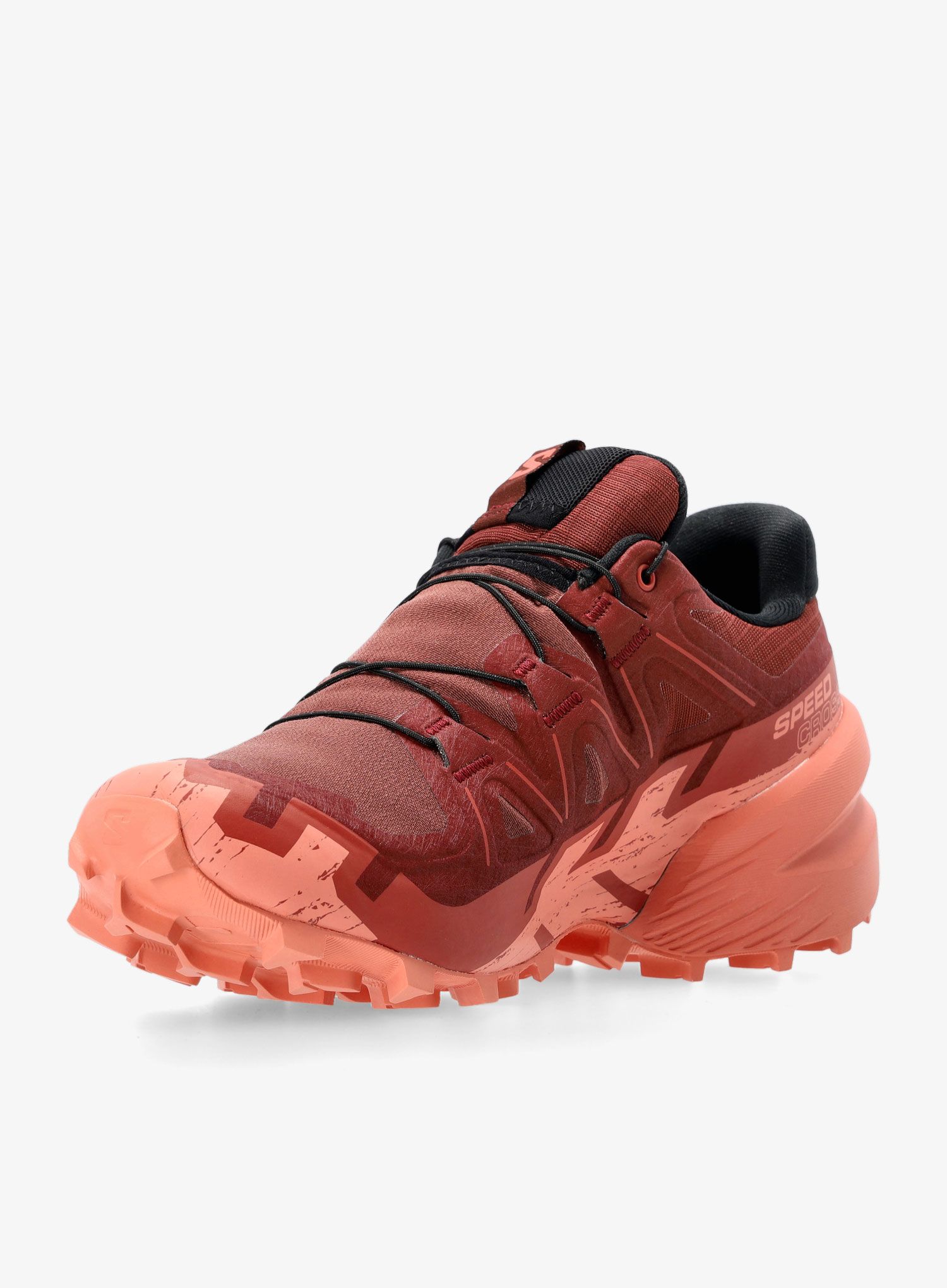 Ženski tekaški čevlji Salomon Speedcross 6 GTX - rum/red/clay