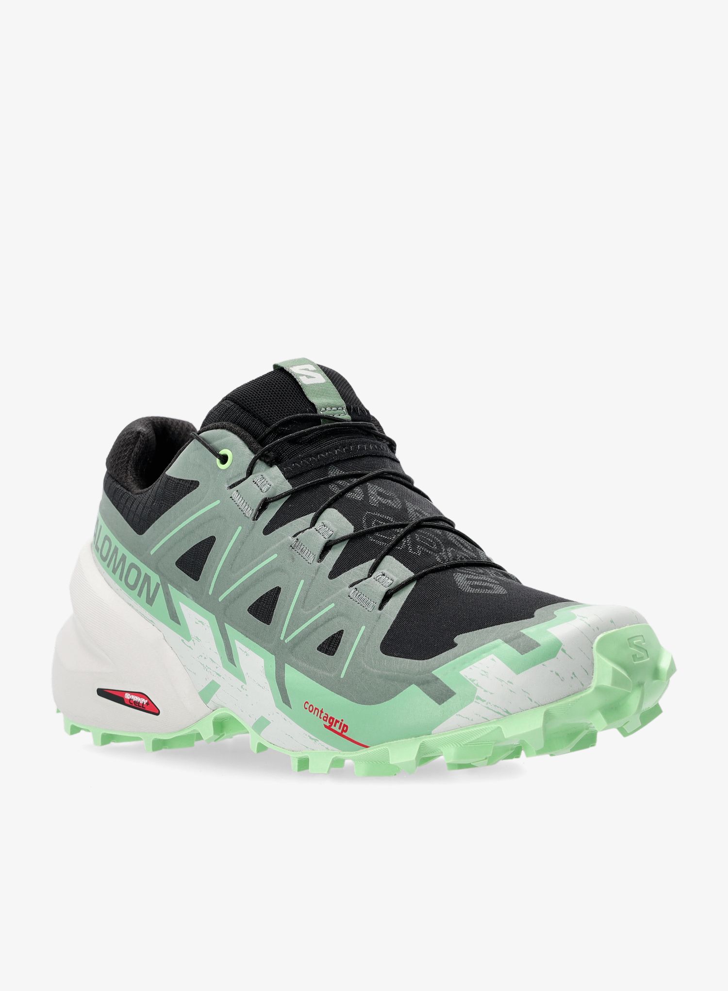 Ženski tekaški čevlji Salomon Speedcross 6 - black/laur/green