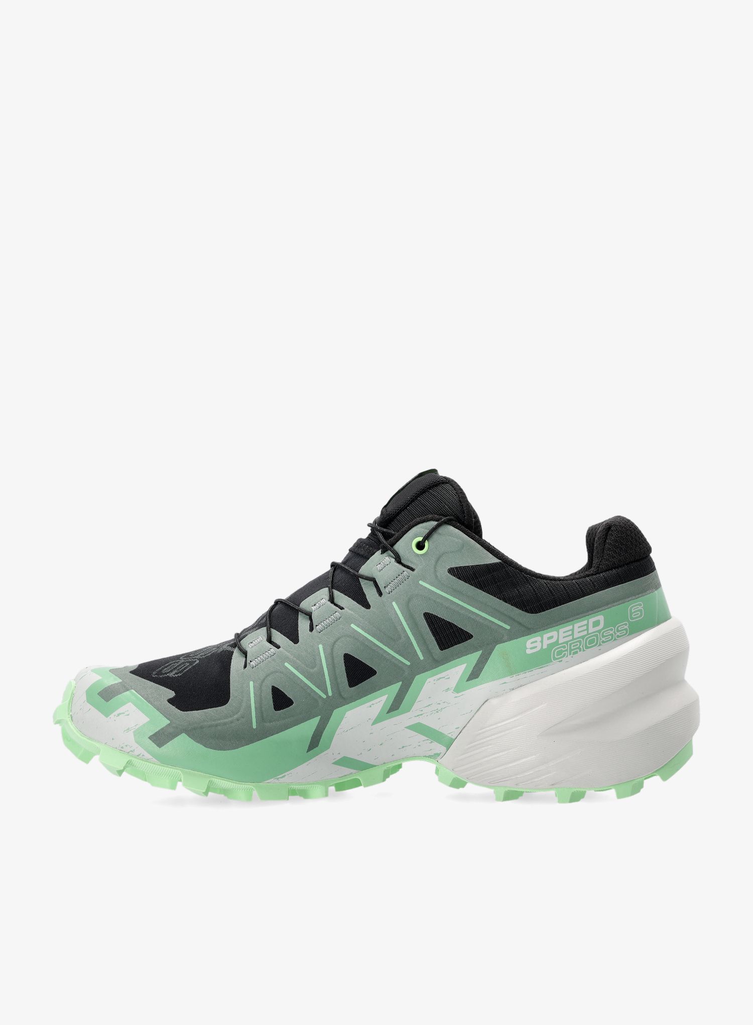 Ženski tekaški čevlji Salomon Speedcross 6 - black/laur/green