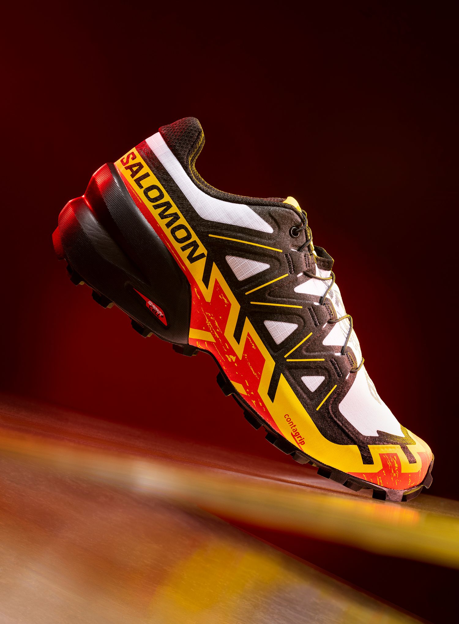 Moški tekaški čevlji Salomon Speedcross 6 - white/black/empyel