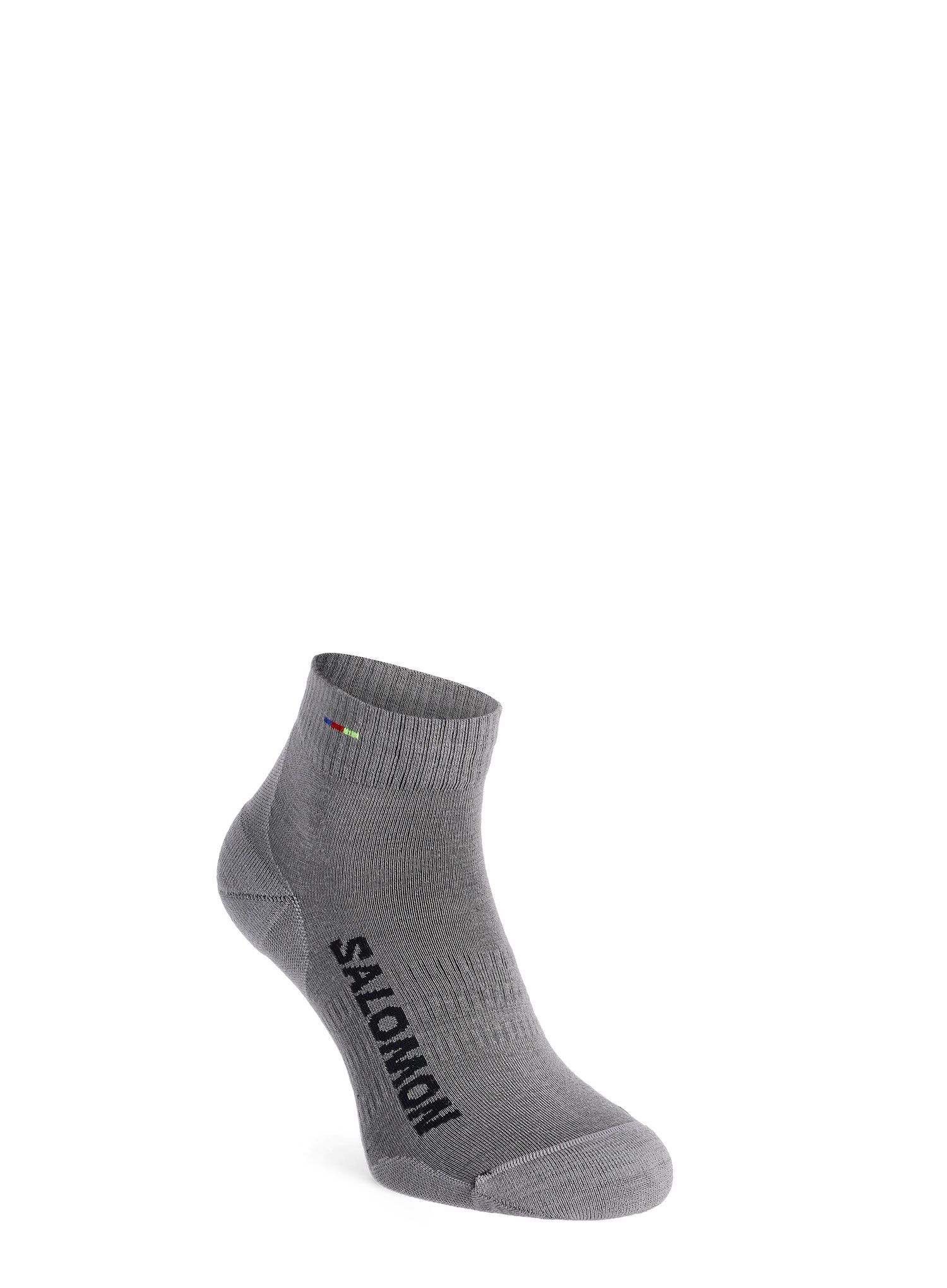 Merino nogavice Salomon Sunday Smart Ankle - sharkskin/black