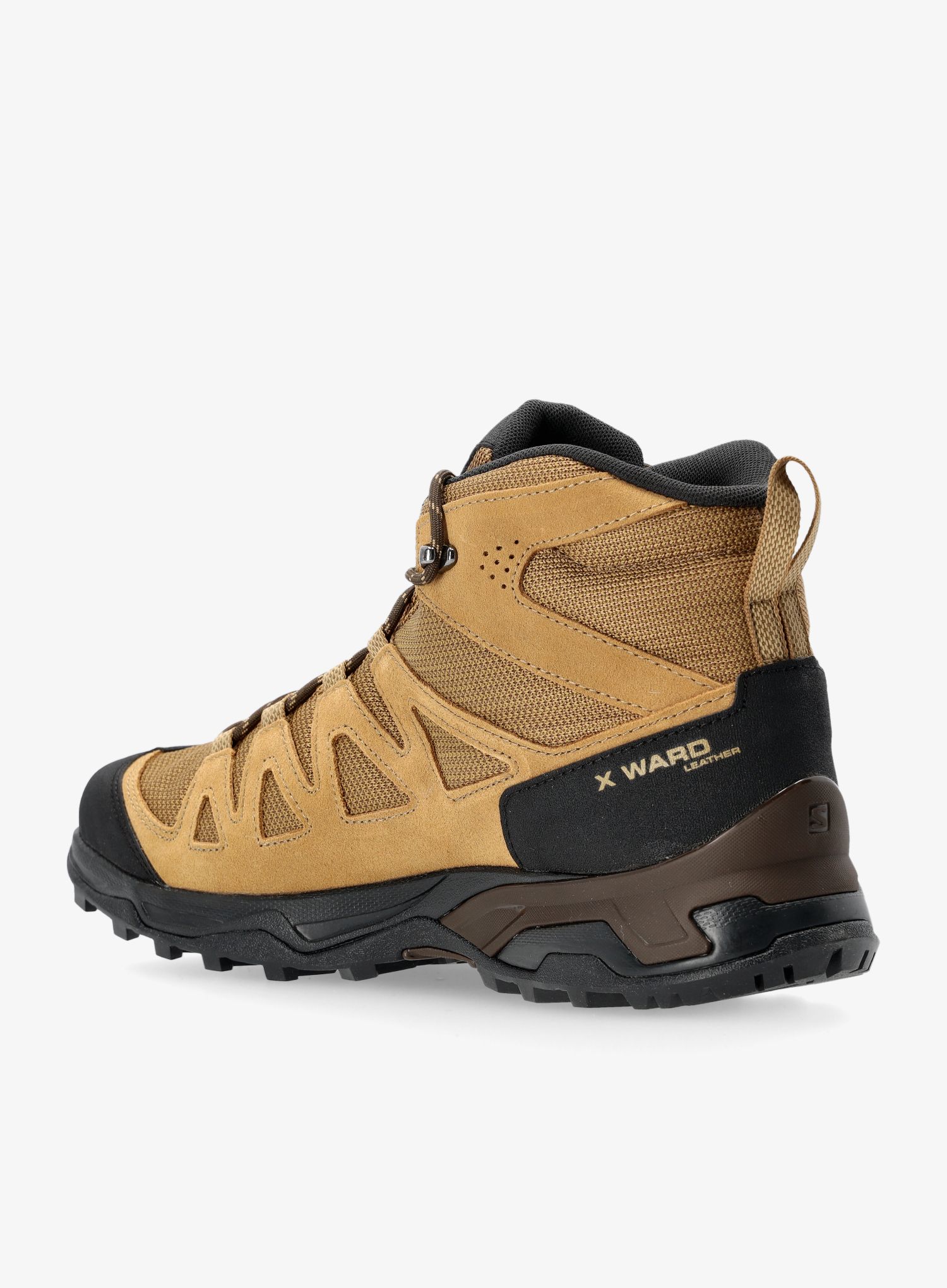 Pohodniški čevlji Salomon X Ward Leather Mid Gtx - kangaroo/black/gold