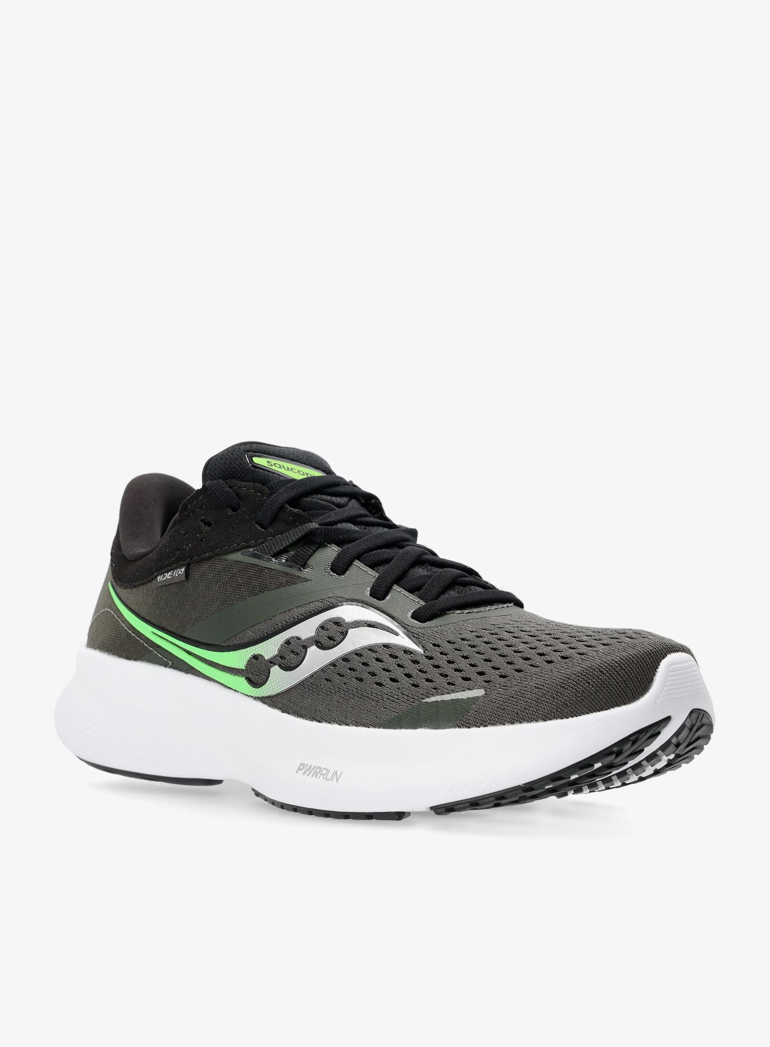 Moški tekaški čevlji Saucony Ride 16 - umbra/slime