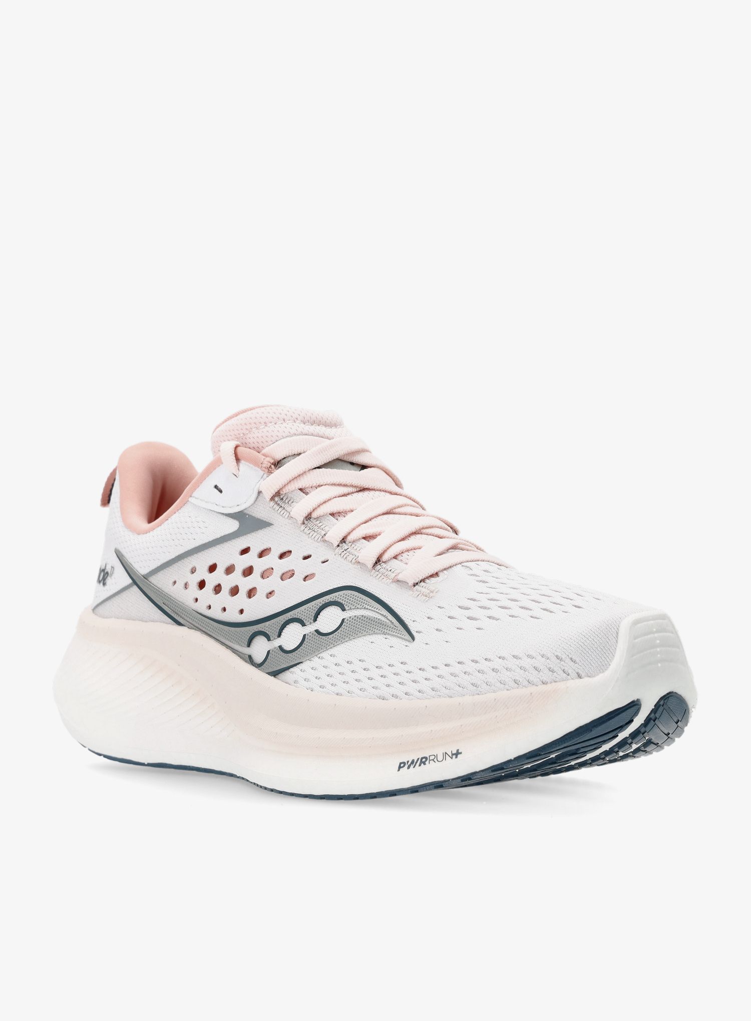 Ženski tekaški čevlji Saucony Ride 17 - white/lotus