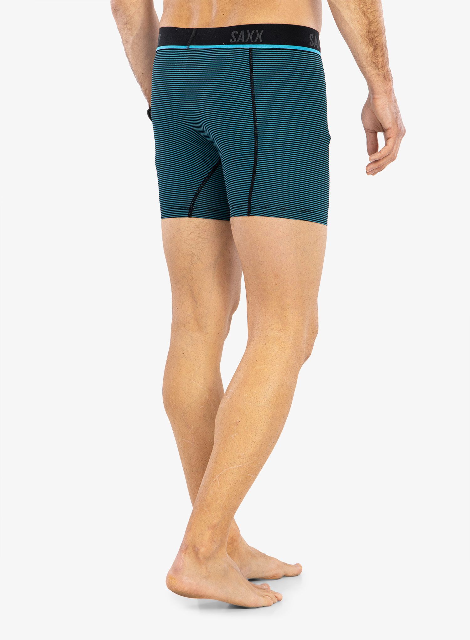 Boksarice Saxx Kinetic HD Boxer Brief - cool blue feed stripe