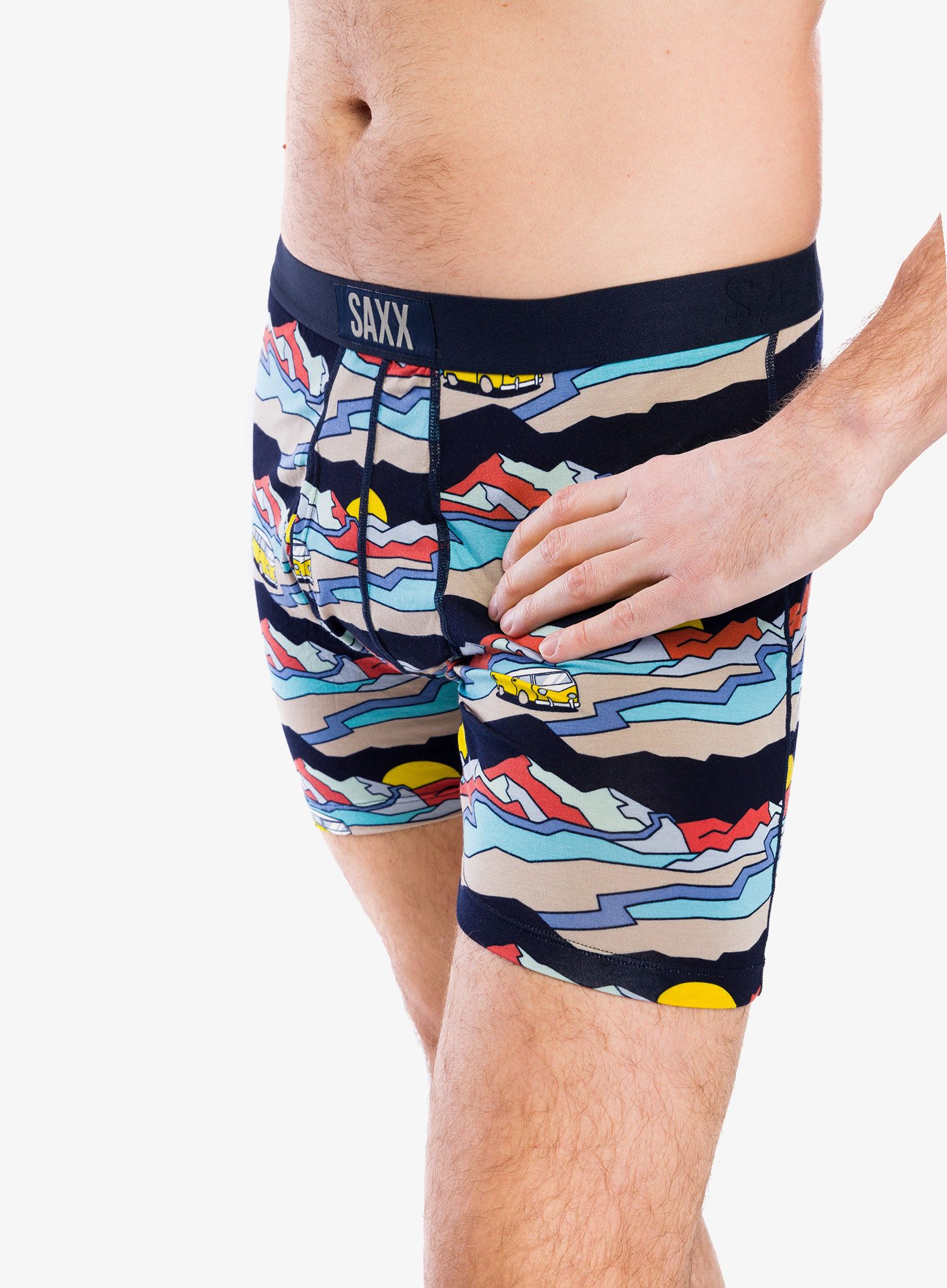 Boksarice Saxx Ultra Super Soft Boxer Brief Fly - cabin fever/multi