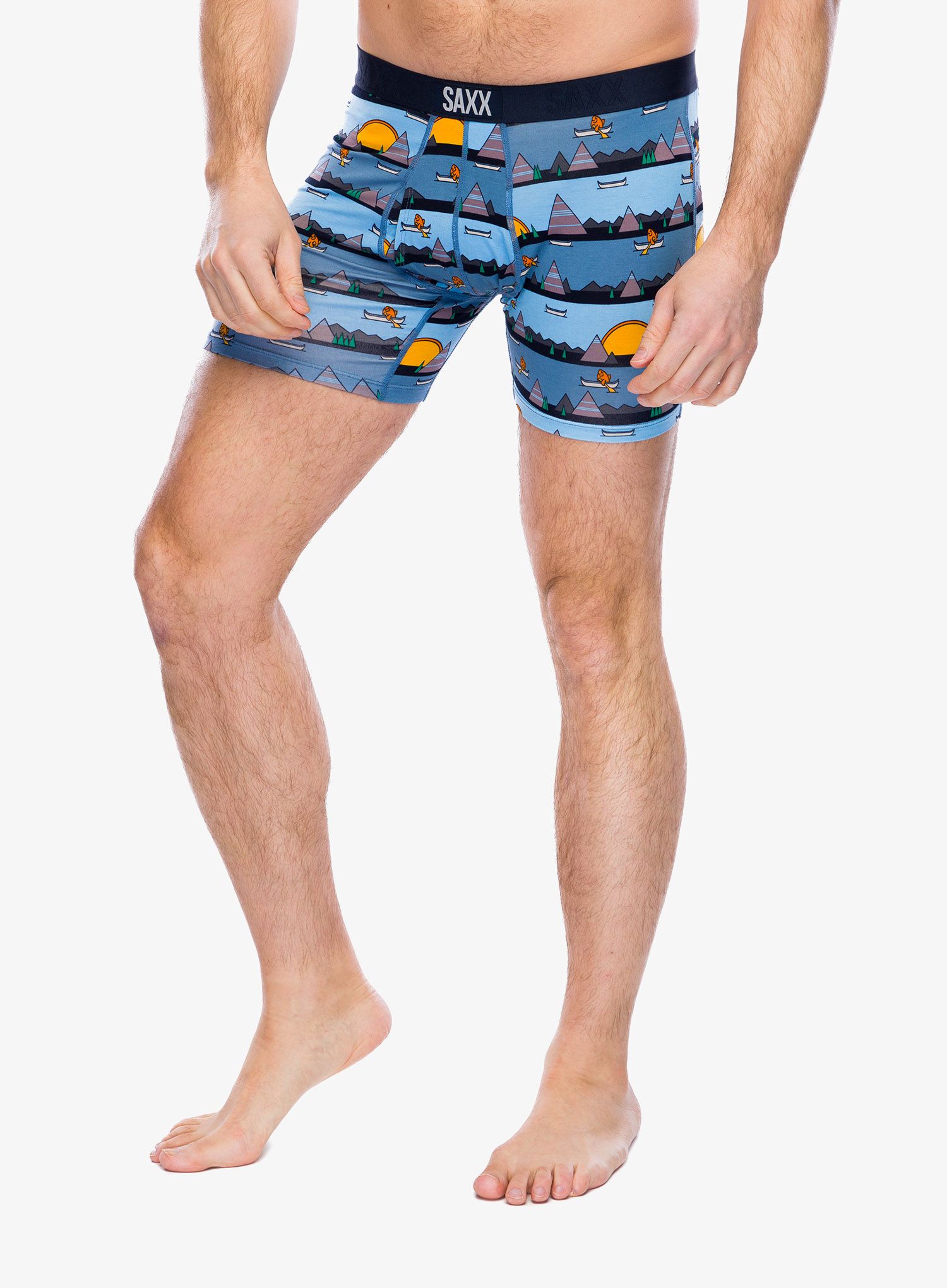 Boksarice Saxx Ultra Super Soft Boxer Brief Fly - lazy river/blue