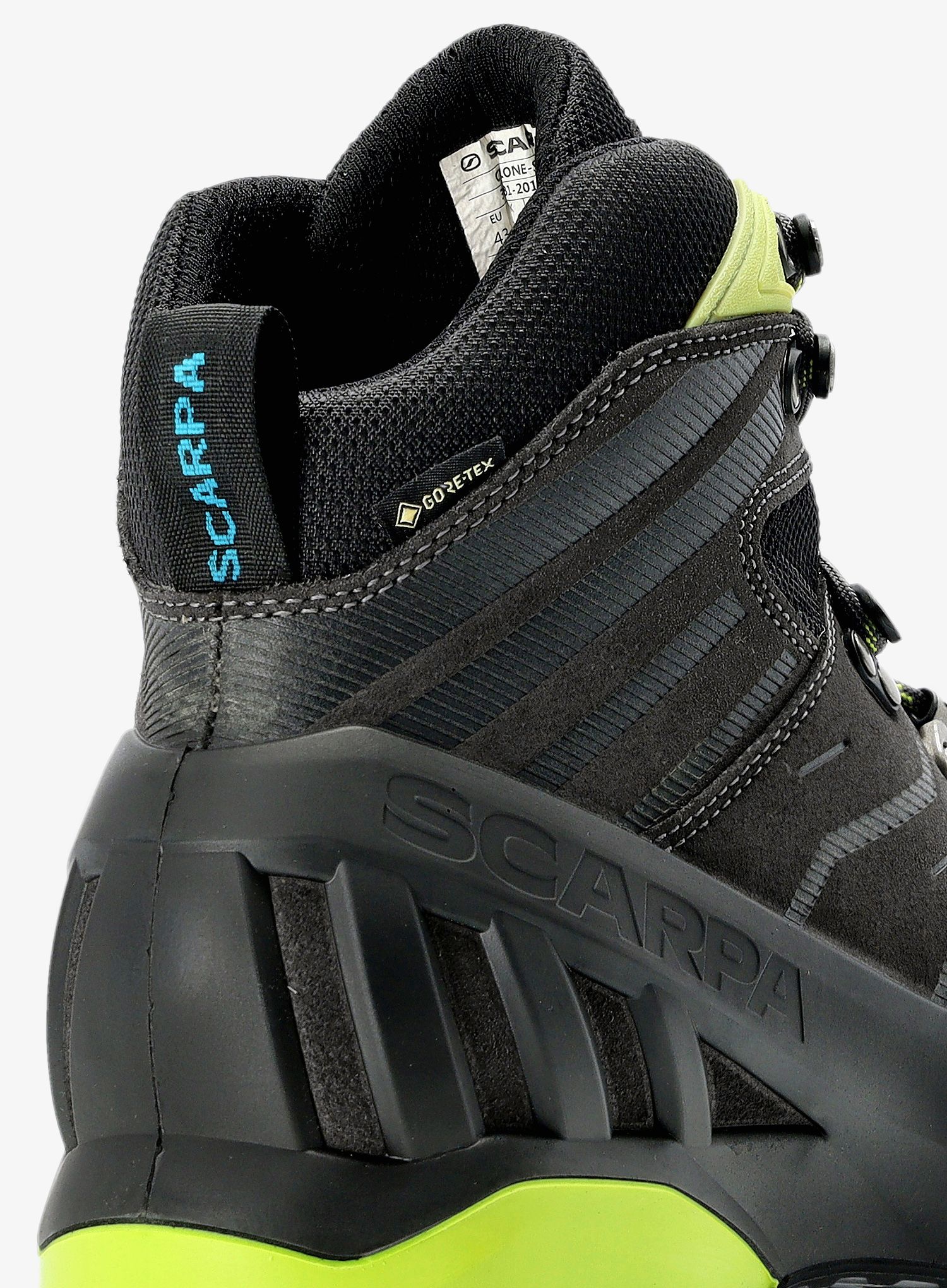 Moški pohodniški čevlji Scarpa Cyclone S GTX - shark/lime