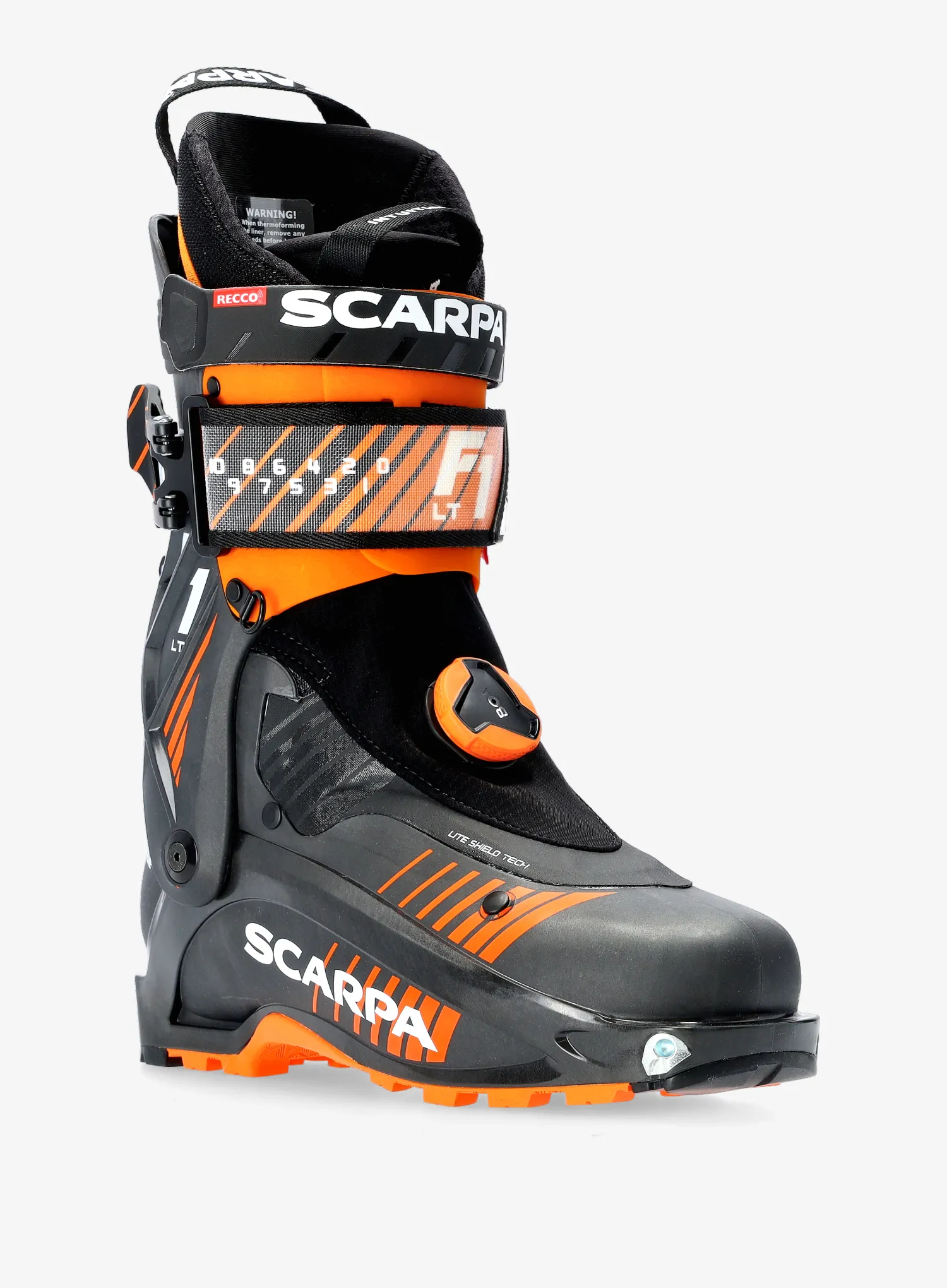 Čevlji za turno smučanje Scarpa F1 LT - carbon/orange