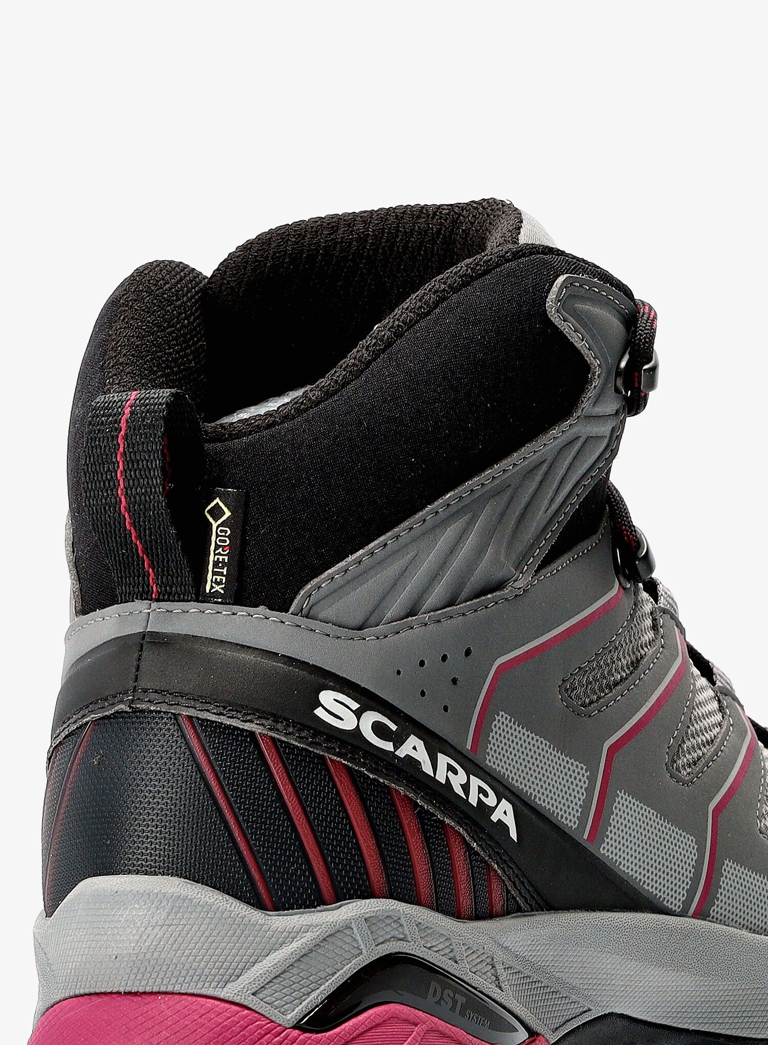 Ženski pohodniški čevlji Scarpa Maverick Mid GTX - gray/red plum