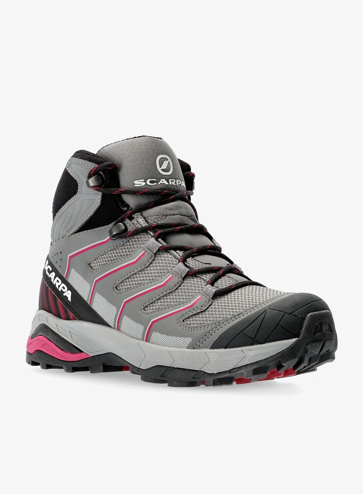 Ženski pohodniški čevlji Scarpa Maverick Mid GTX - gray/red plum